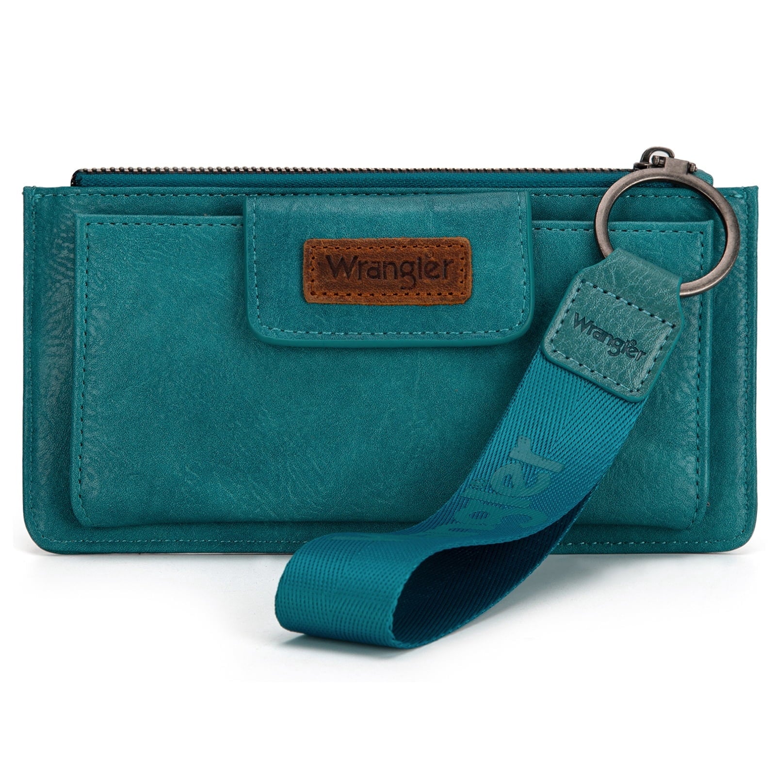 Wrangler Minimalist Wristlet Wallet with Phone Slot & RFID Protection & Smooth Zipper