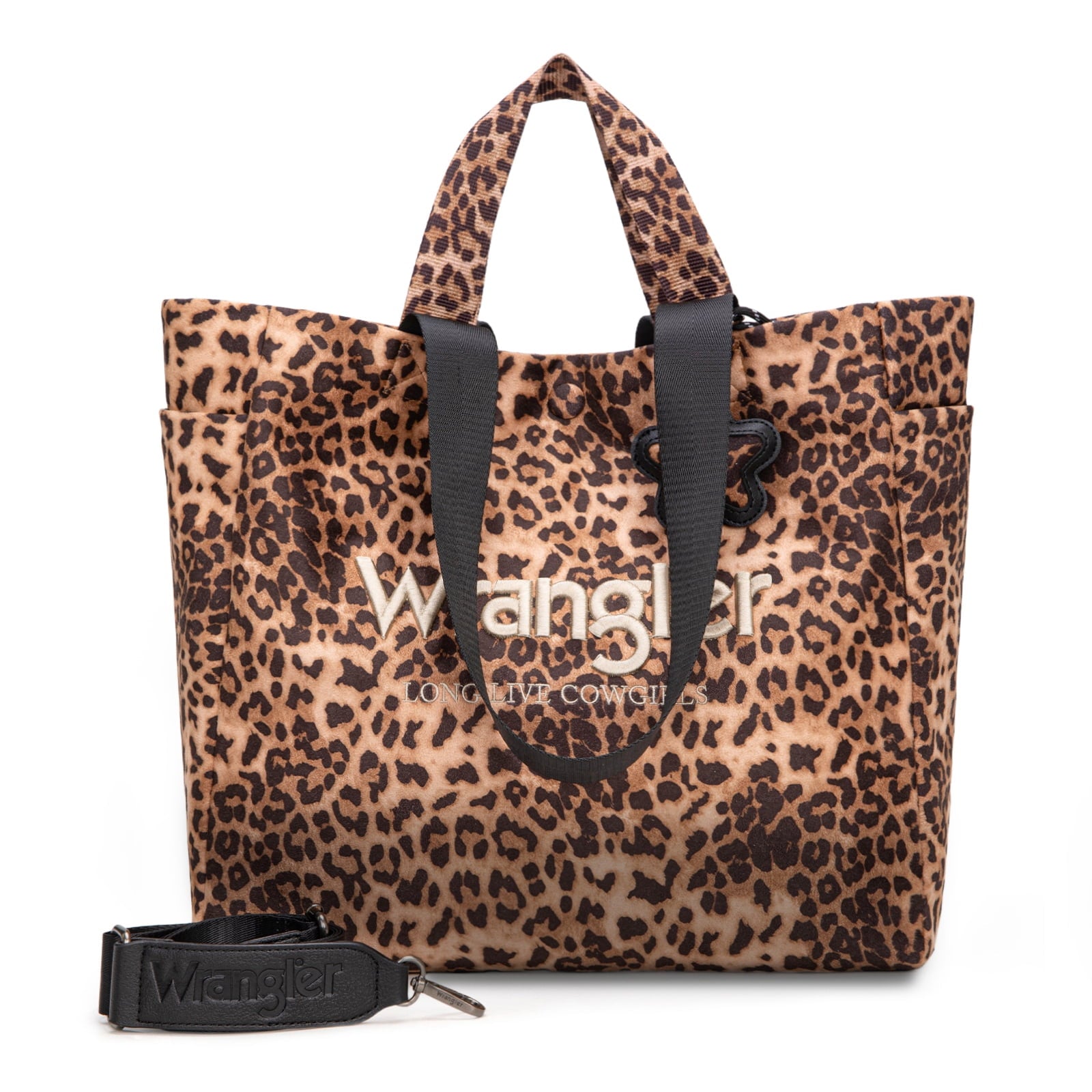 Wrangler Large Tote Bag for Women Designer Leopard Print Purse for Travel Work Gym