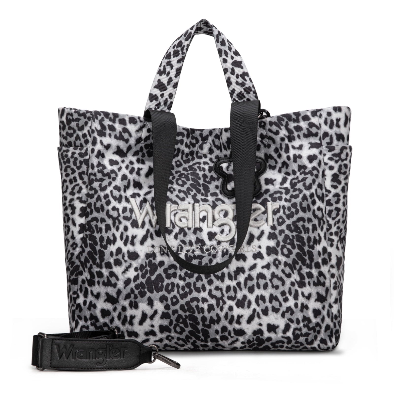 Wrangler Large Tote Bag for Women Designer Leopard Print Purse for Travel Work Gym