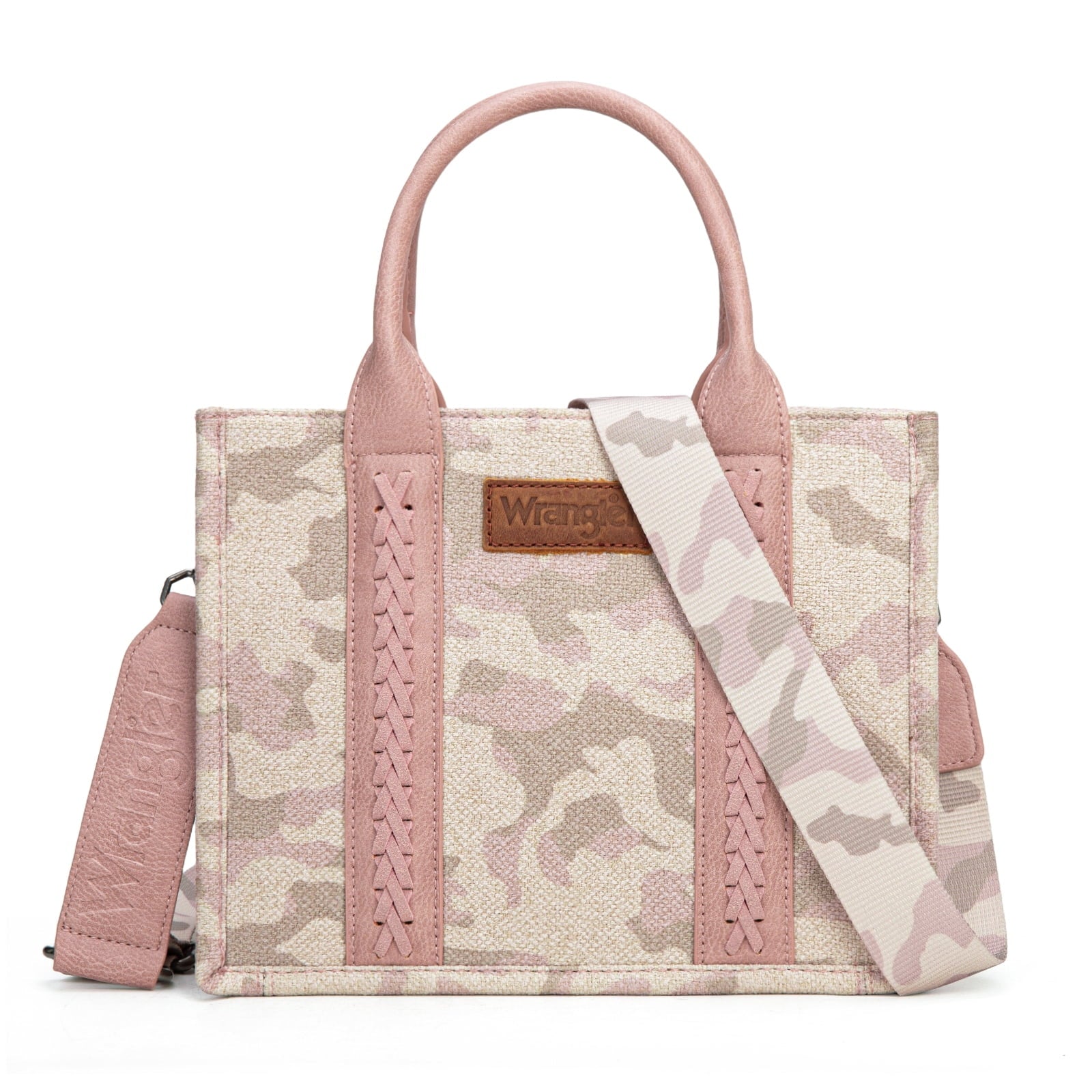 Wrangler Tote Bag for Women Western Camo Pattern Canvas Crossbody bag Handbag Vintage Design