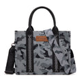 Wrangler Tote Bag for Women Western Camo Pattern Canvas Crossbody bag Handbag Vintage Design