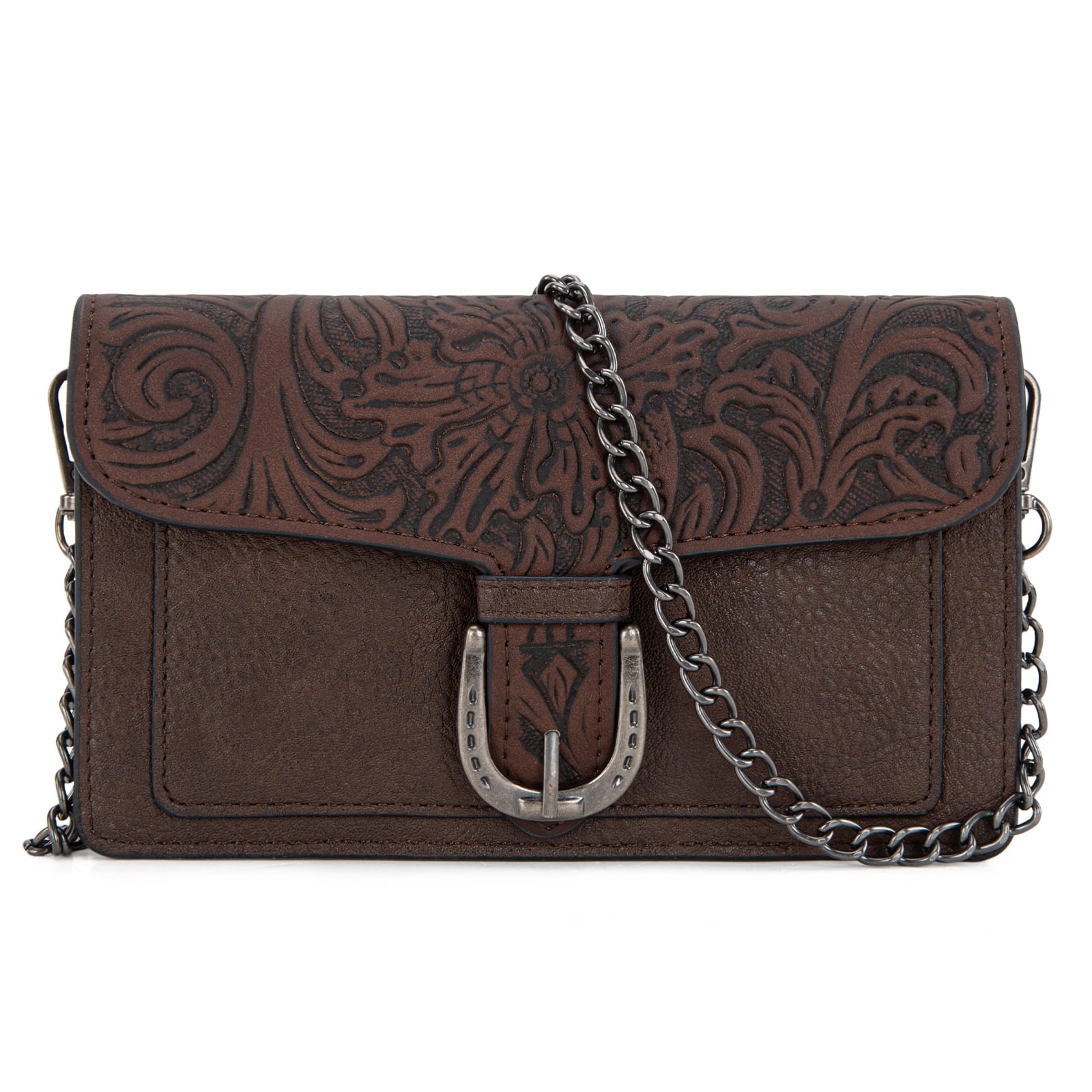 Montana West Women's Small Crossbody Purse Stylish Western Designer Clutch with Chain Strap Versatile Handbag