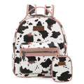 Wrangler Mini Backpack Cute Cow Print Backpack Purse for Women, Allover Cow Print