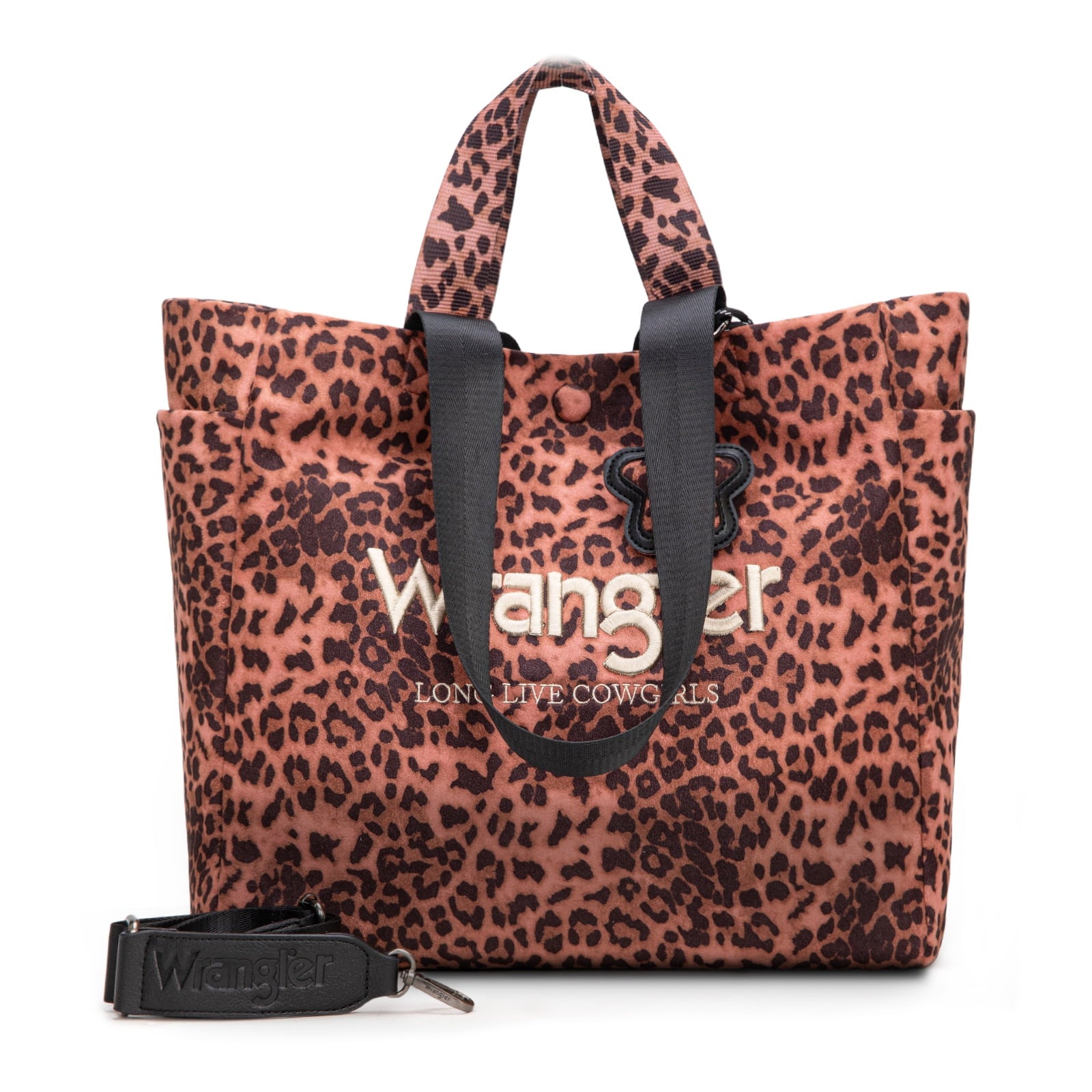 Wrangler Large Tote Bag for Women Designer Leopard Print Purse for Travel Work Gym
