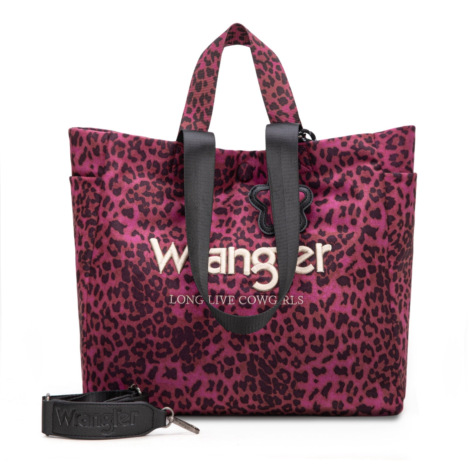 Wrangler Large Tote Bag for Women Designer Leopard Print Purse for Travel Work Gym