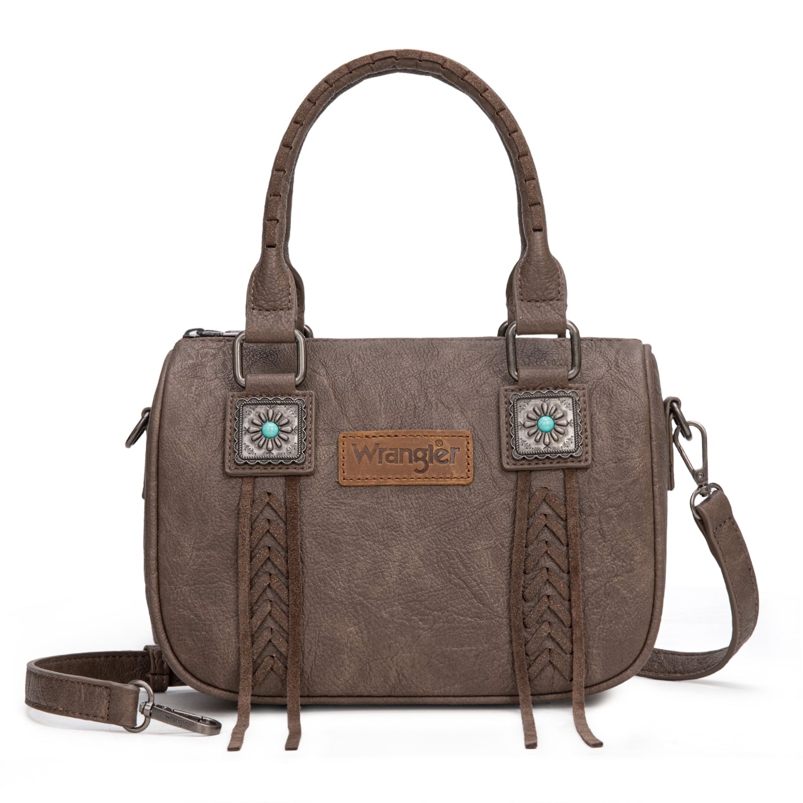 Wrangler Purse for Women Detachable Strap Satchel Bag Fringe Crossbody Purse Shoulder Bags