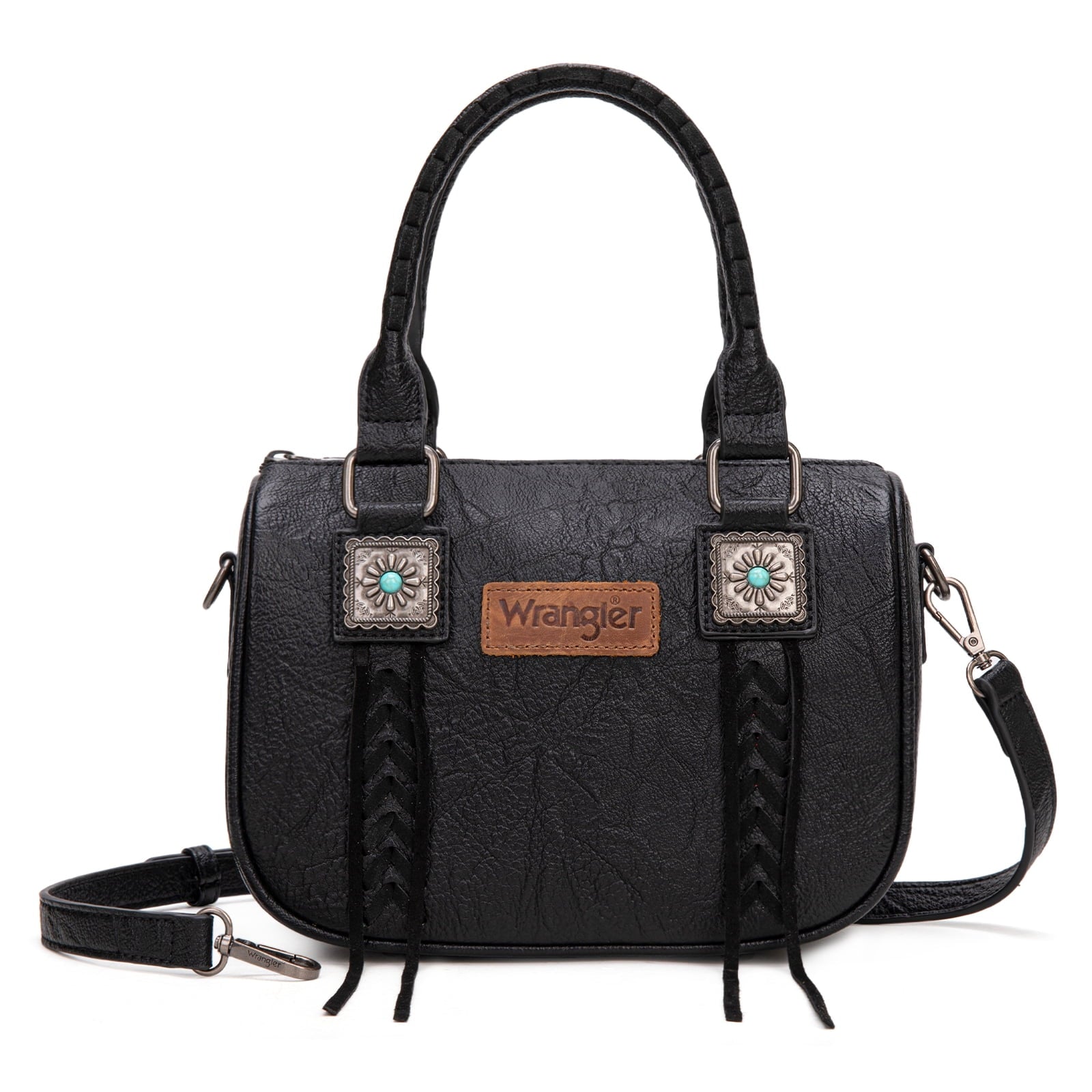 Wrangler Purse for Women Detachable Strap Satchel Bag Fringe Crossbody Purse Shoulder Bags