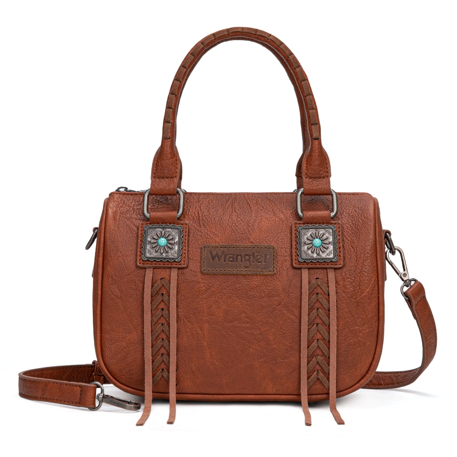 Wrangler Purse for Women Detachable Strap Satchel Bag Fringe Crossbody Purse Shoulder Bags