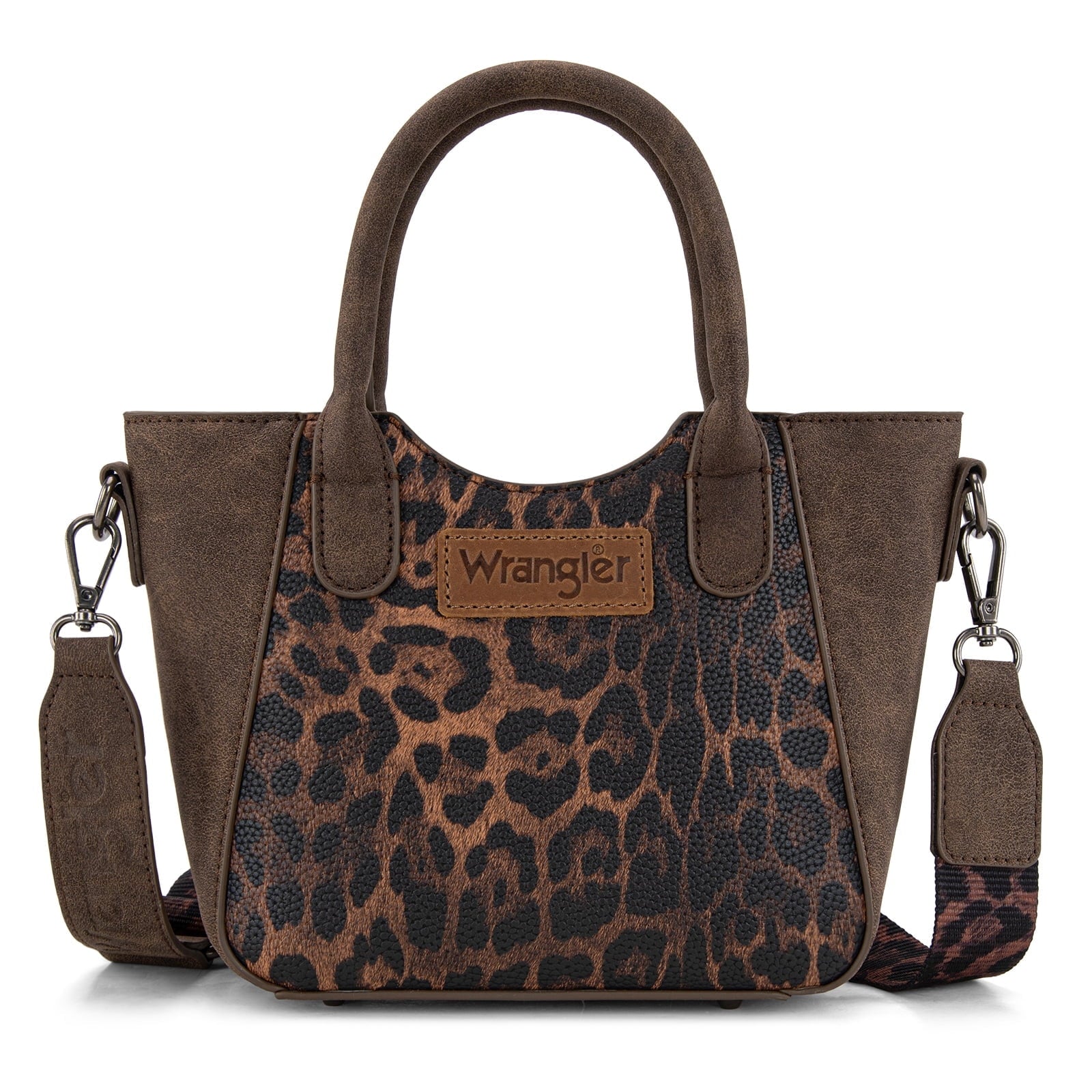 Wrangler Cute Animal Print Purse for Women Mini Fun Size Tote with Crossbody Strap Stylish and Versatile Animal Print Purse
