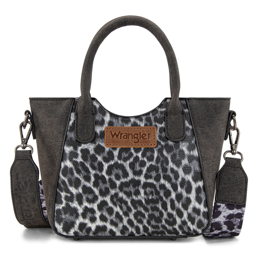 Wrangler Cute Animal Print Purse for Women Mini Fun Size Tote with Crossbody Strap Stylish and Versatile Animal Print Purse