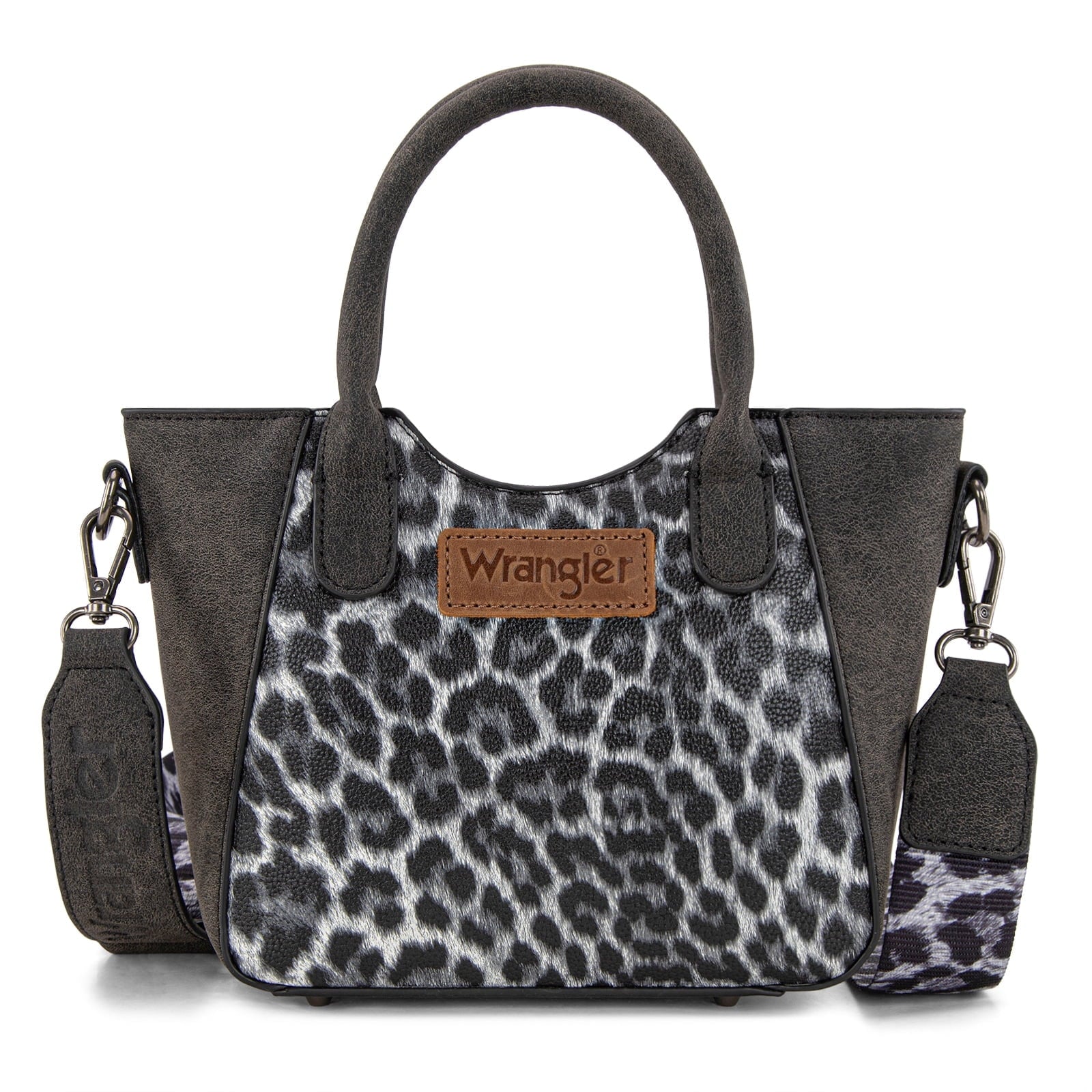 Wrangler Cute Animal Print Purse for Women Mini Fun Size Tote with Crossbody Strap Stylish and Versatile Animal Print Purse
