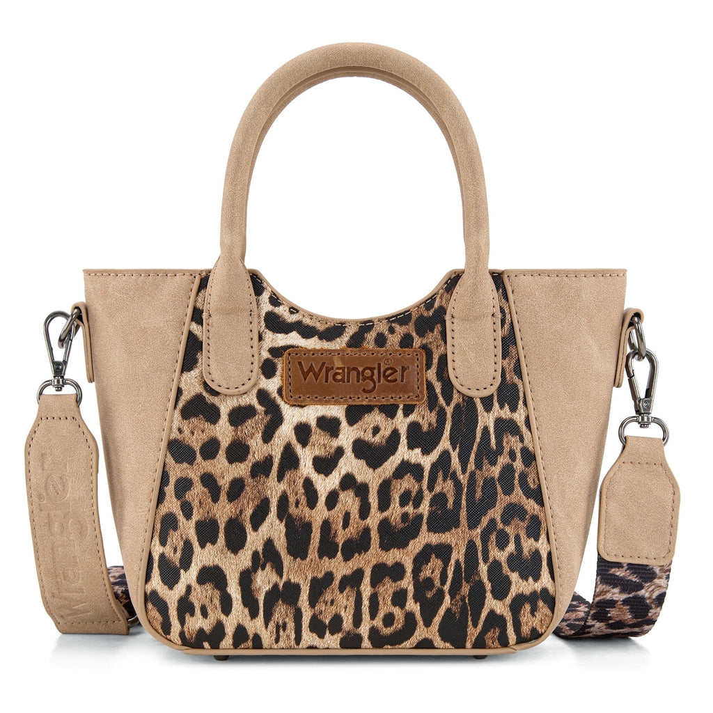Wrangler Cute Animal Print Purse for Women Mini Fun Size Tote with Crossbody Strap Stylish and Versatile Animal Print Purse