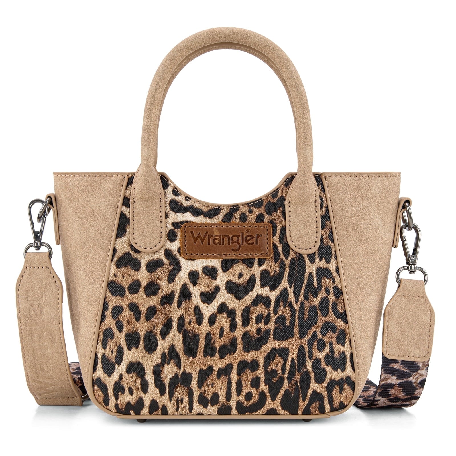 Wrangler Cute Animal Print Purse for Women Mini Fun Size Tote with Crossbody Strap Stylish and Versatile Animal Print Purse