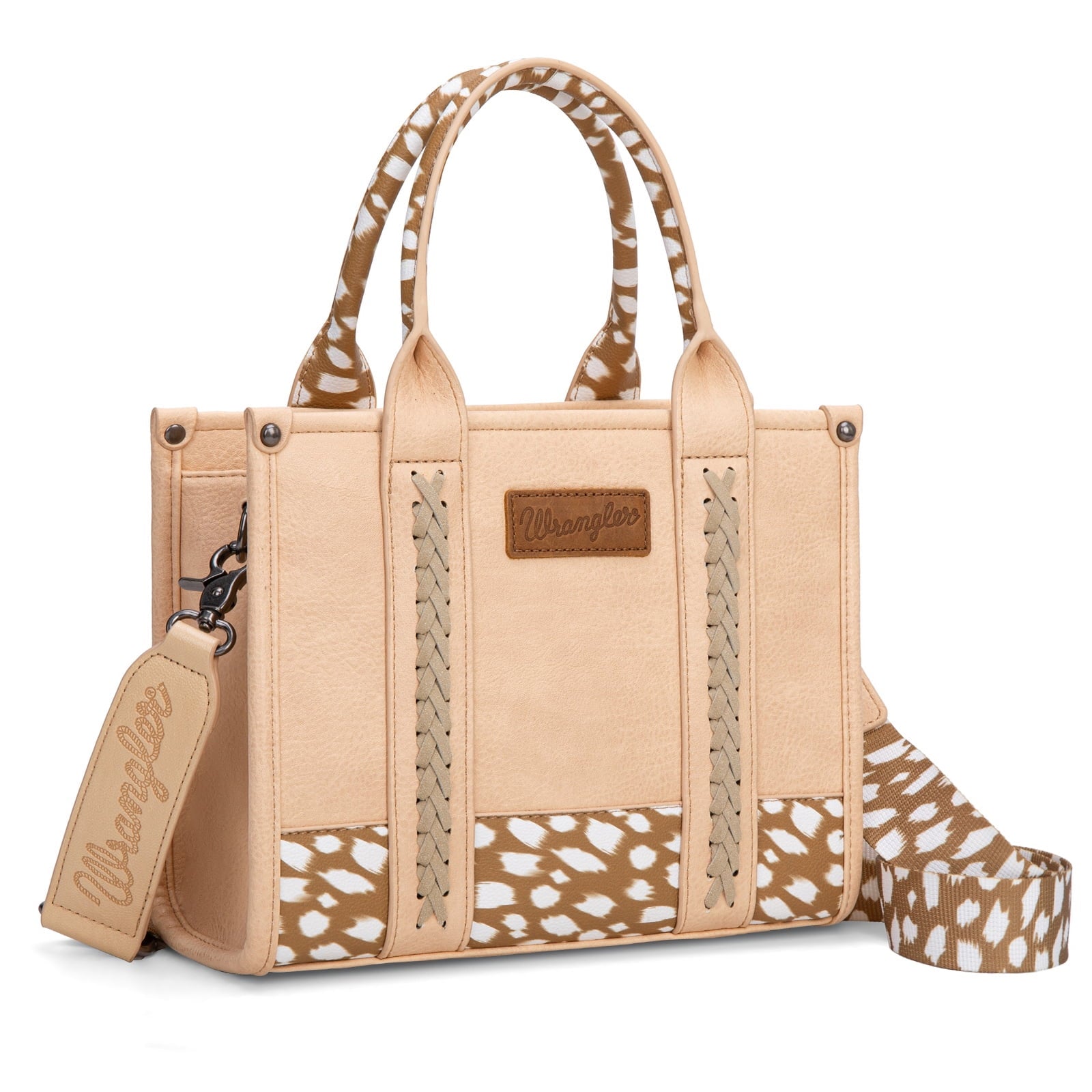 Wrangler Medium Tote Bag for Women Designer Satchel Handbags Top-handle Purses with Strap