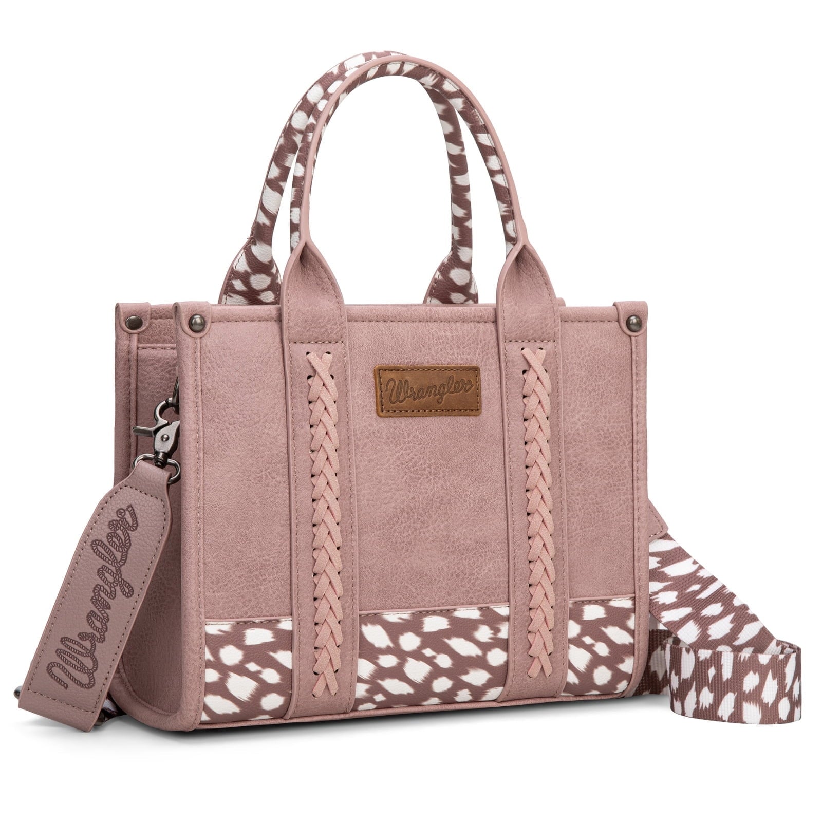 Wrangler Medium Tote Bag for Women Designer Satchel Handbags Top-handle Purses with Strap