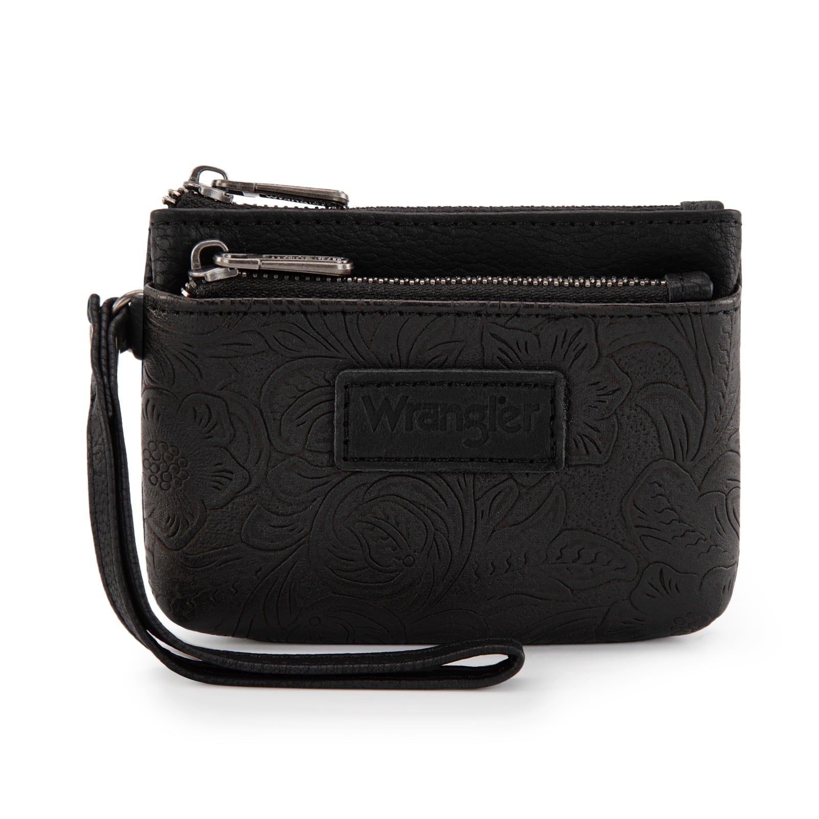 Wrangler Wallet for Women RFID-Blocking Floral Embossed Coin Purse Lightweight Wristlet Wallets