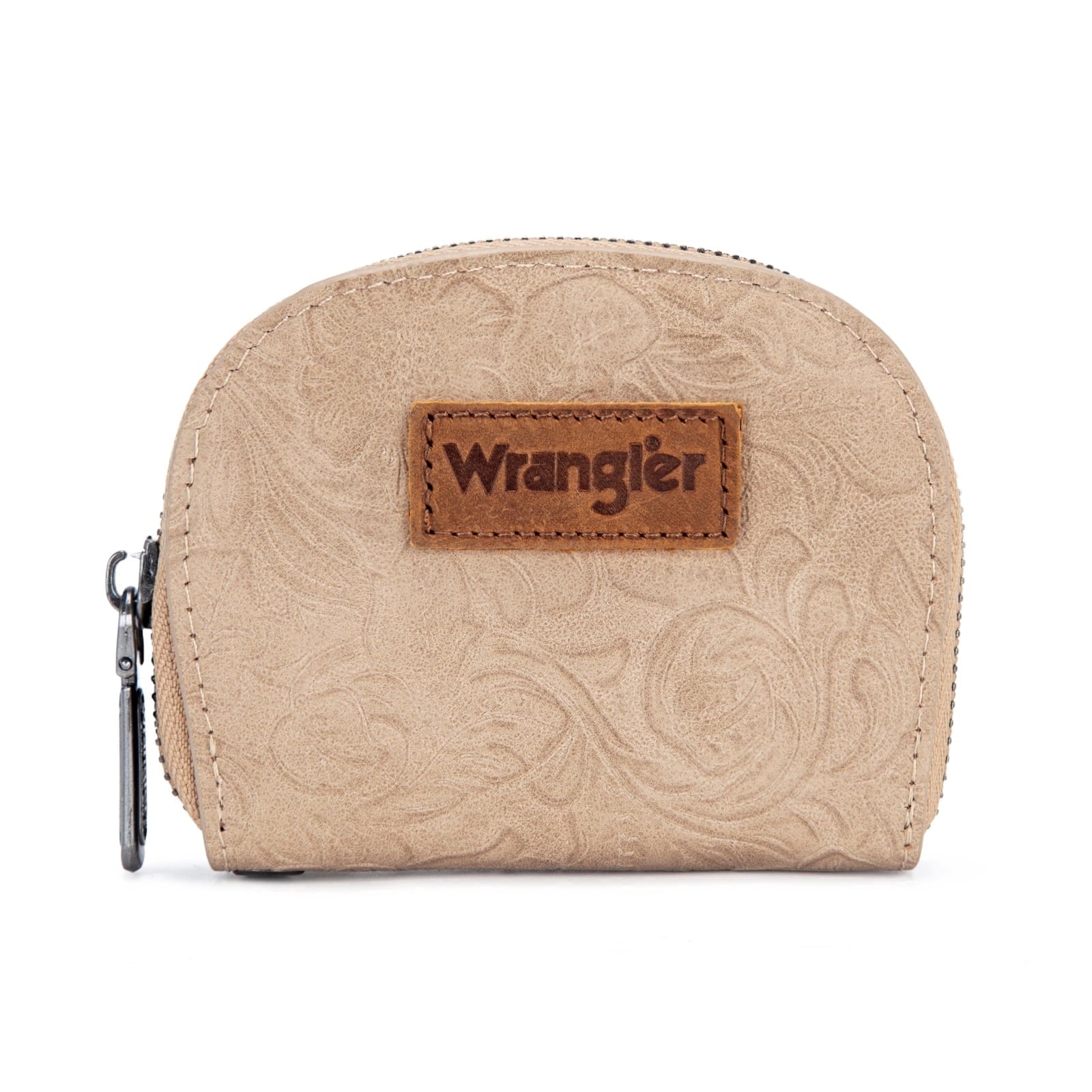 Wrangler Floral Tooling Small Keychain Wallet for Women RFID Blocking Credit Card Holder and Coin Purse