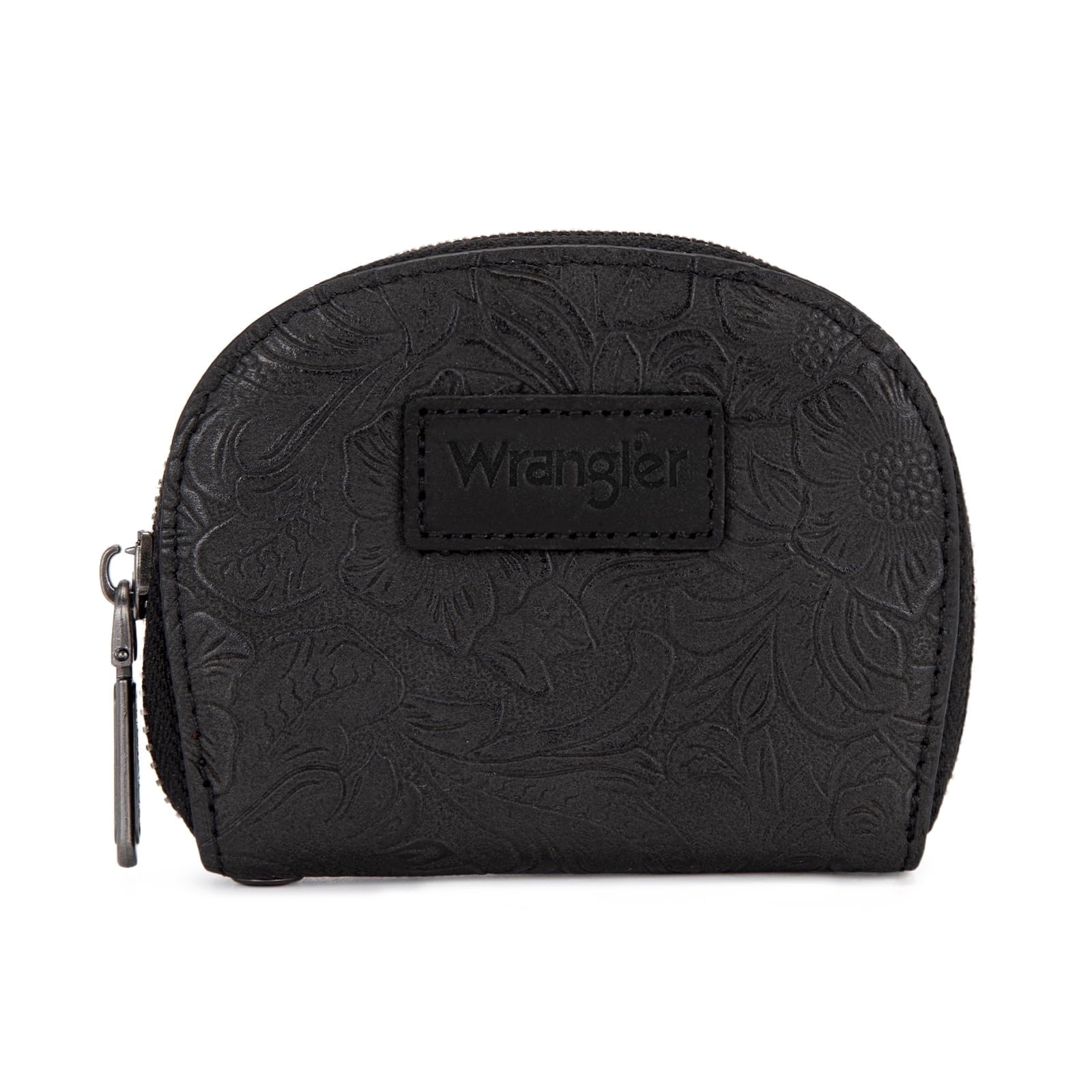 Wrangler Floral Tooling Small Keychain Wallet for Women RFID Blocking Credit Card Holder and Coin Purse