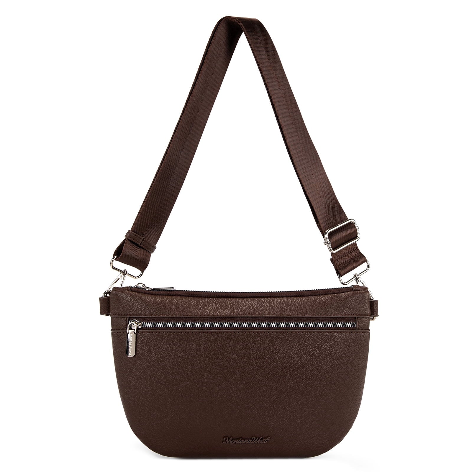 Montana West Crossbody Bag for Women with Dual Zipper Pockets