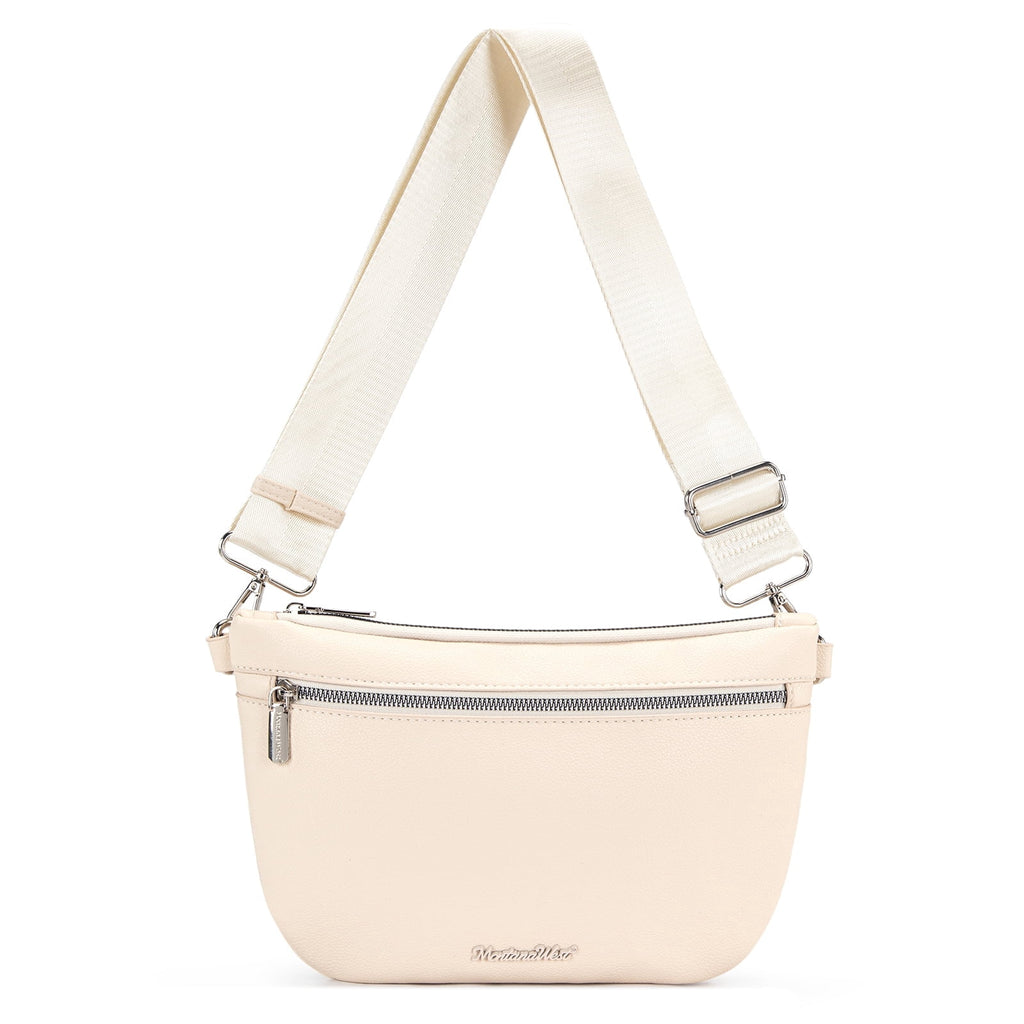 Montana West Crossbody Bag for Women with Dual Zipper Pockets