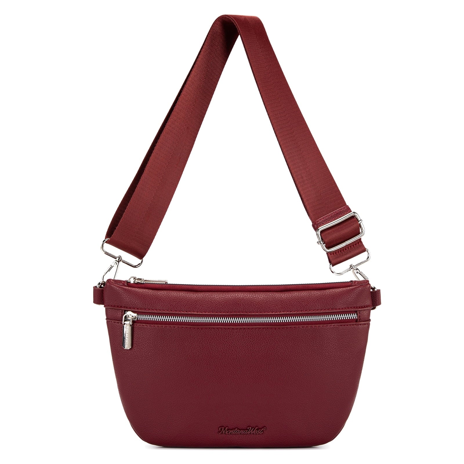 Montana West Crossbody Bag for Women with Dual Zipper Pockets