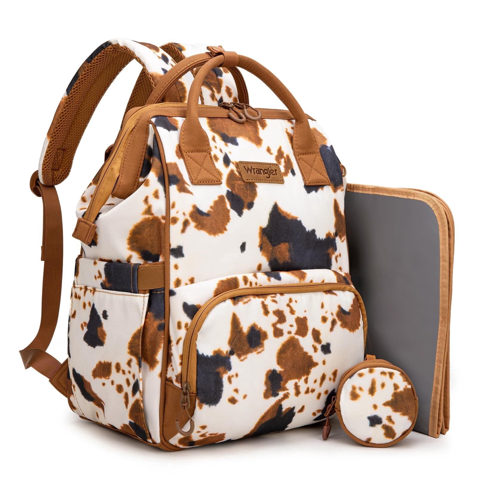 Wrangler Diaper Bag Backpack Western Backpack Purses with Changing Pad and Pacifier Case