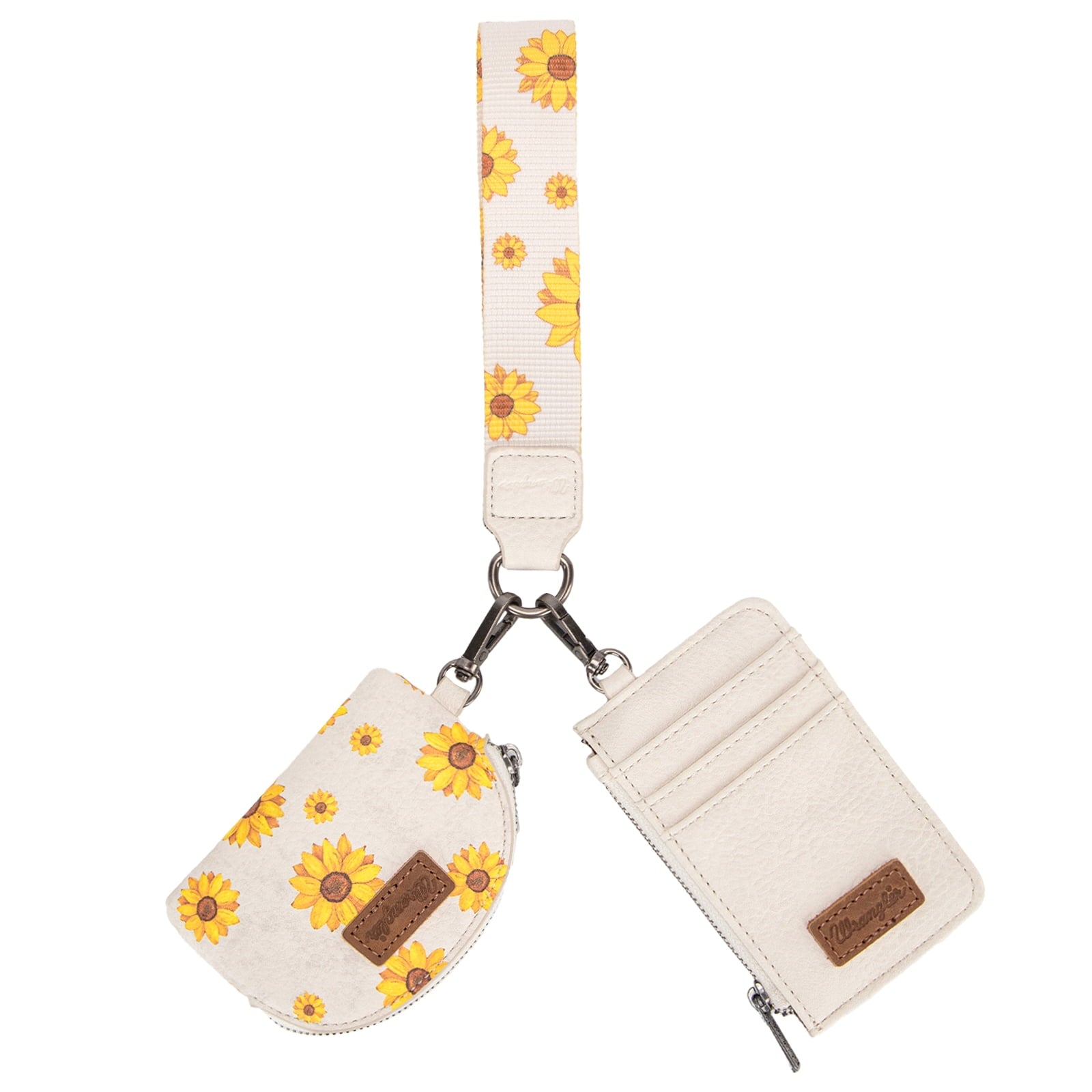 Wrangler KeyChain Wallet Wristlet for Women Dual Pouch RFID Blocking Credit Card Holder Stylish Durable Purse with Keychain Compact