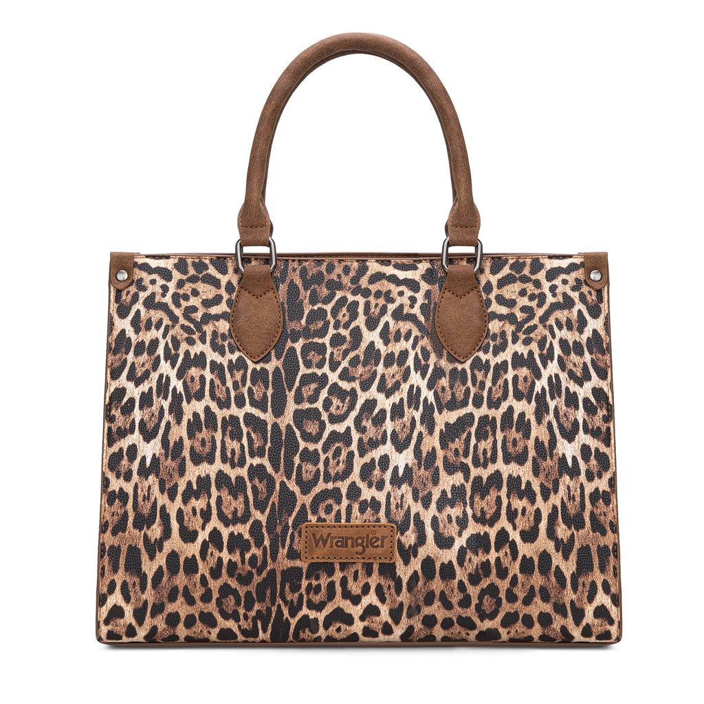 Wrangler Large Tote Bag for Women, Western Purse Work Shoulder Handbag with Crossbody Strap