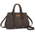 Wrangler Tote Bags for Women Medium Satchel Purse with Designer Braided Rope Top Handle