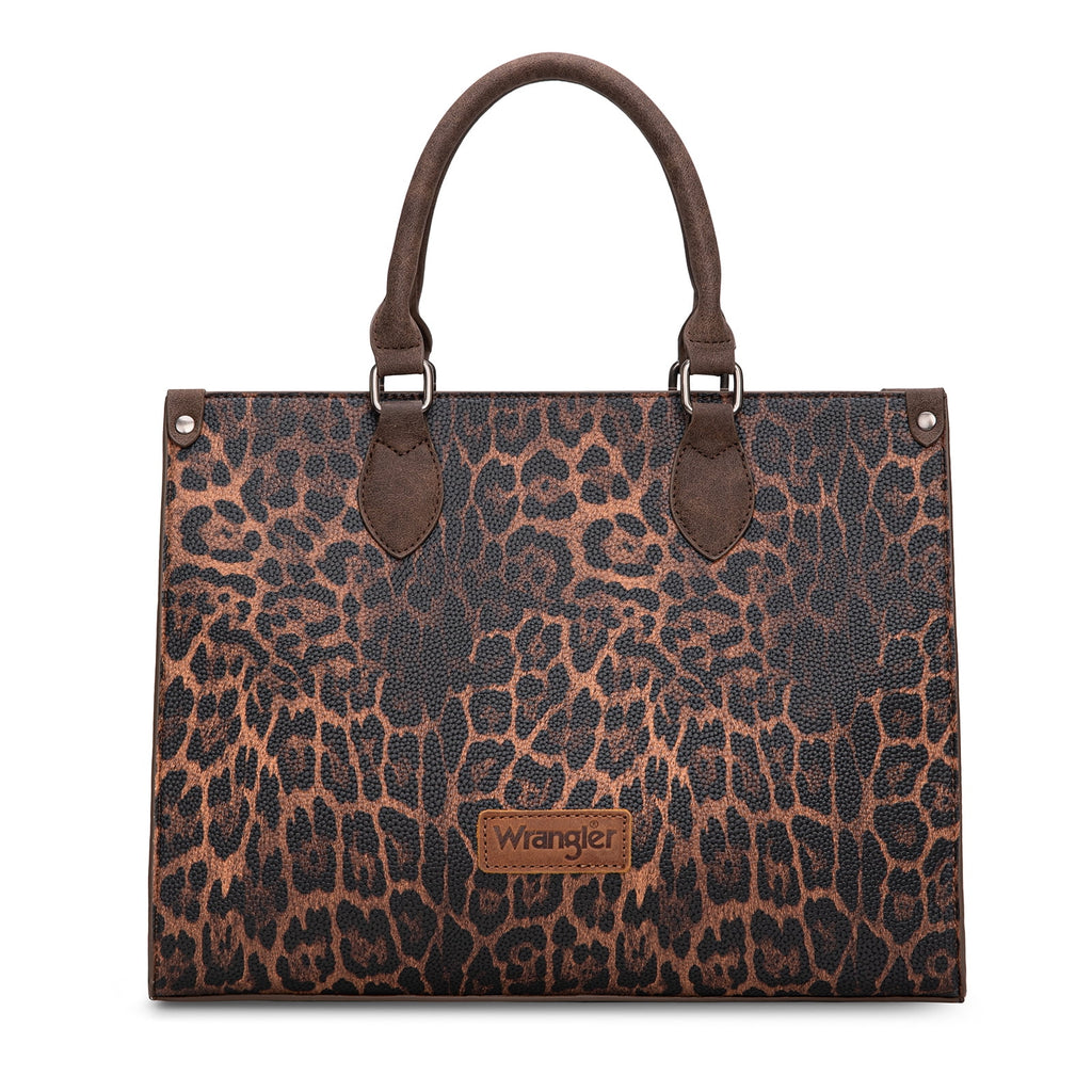 Wrangler Large Tote Bag for Women, Western Purse Work Shoulder Handbag with Crossbody Strap