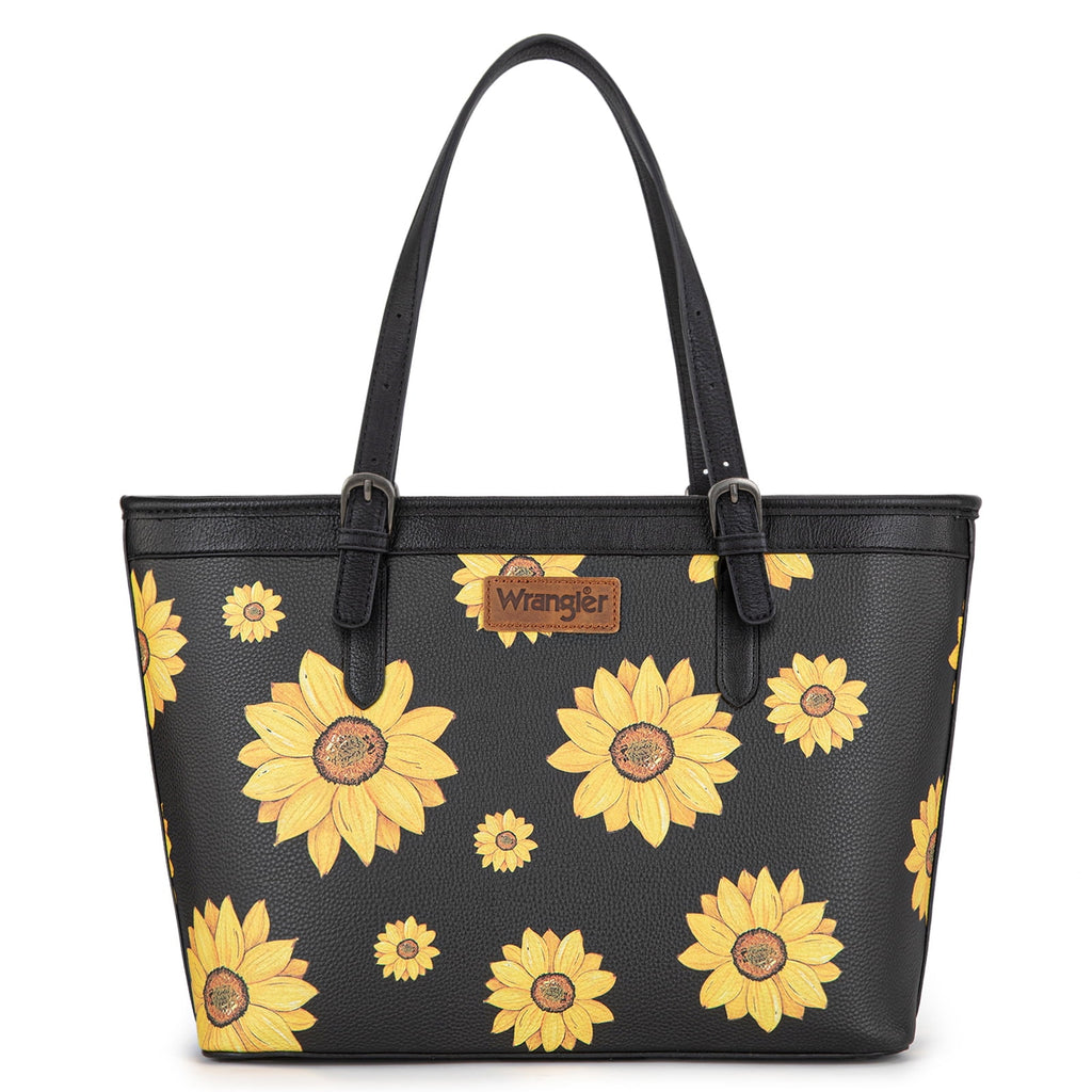 Montana West Women's Wrangler Tote Bag - Sunflower Floral Purse, Western Style Shoulder Bag, Ideal Memory-Keeper