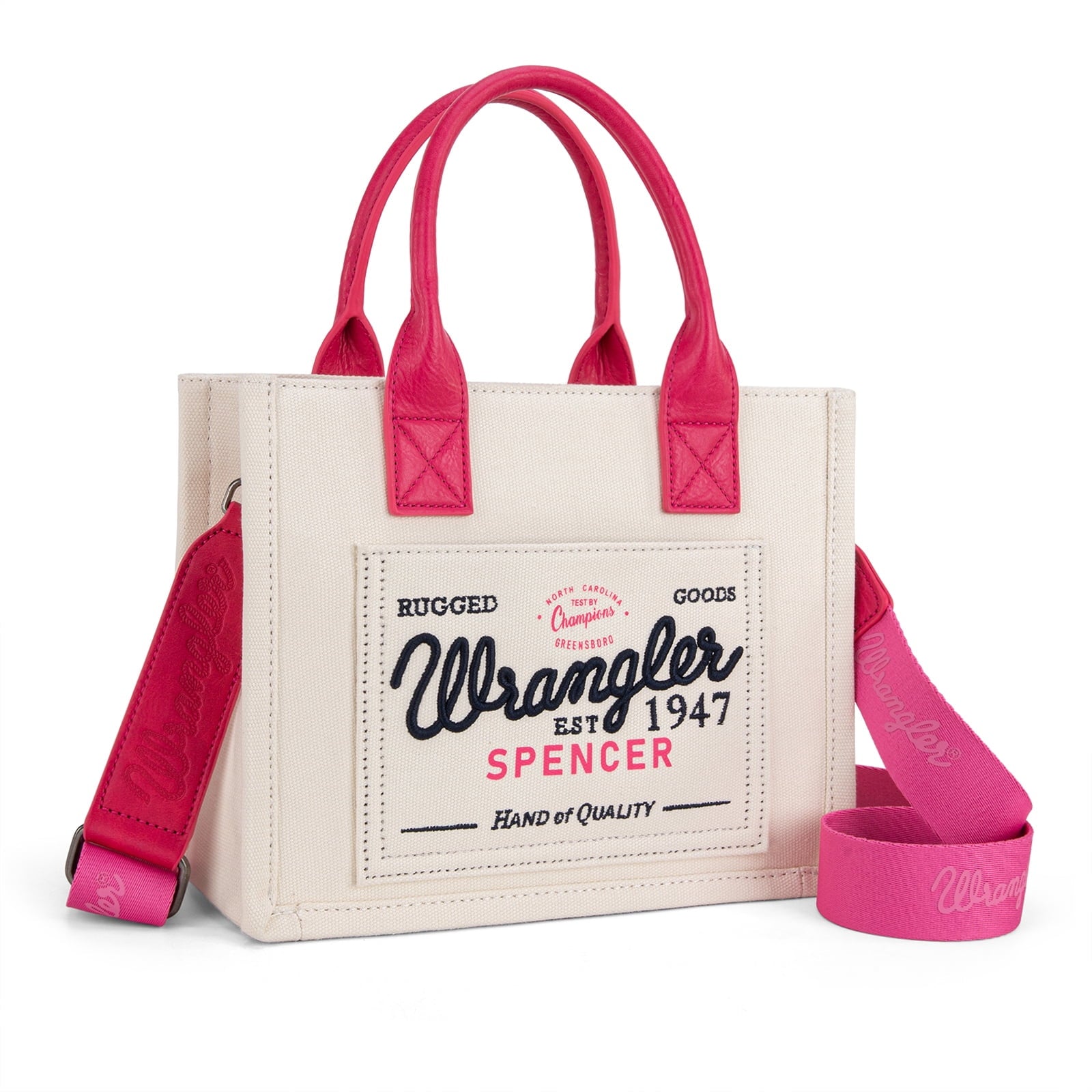 Wrangler Tote Bag for Women Retro Canvas Top Handle Purses and Handbags