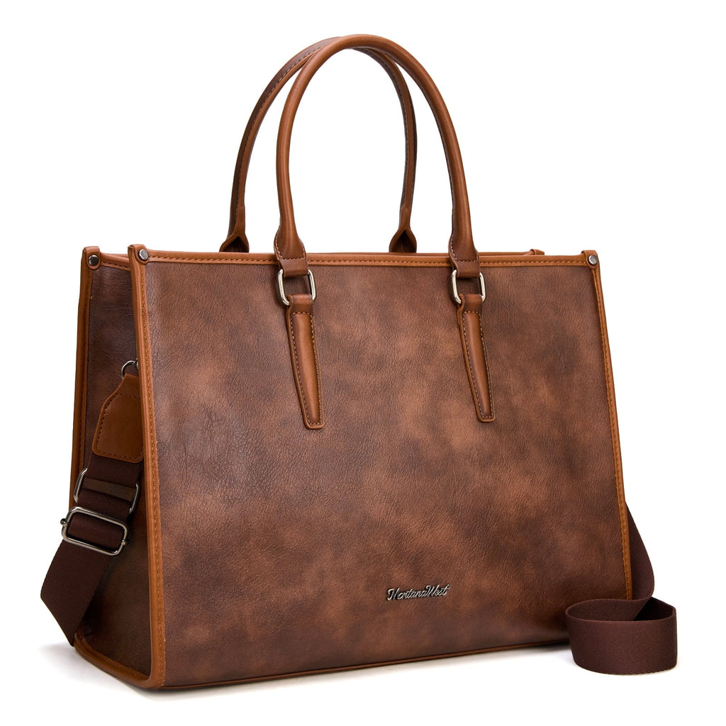 Montana West Laptop Tote Bag for Women 15.6 Inch Computer Bags Business Office Work Briefcase With Adjustable Shoulder Strap