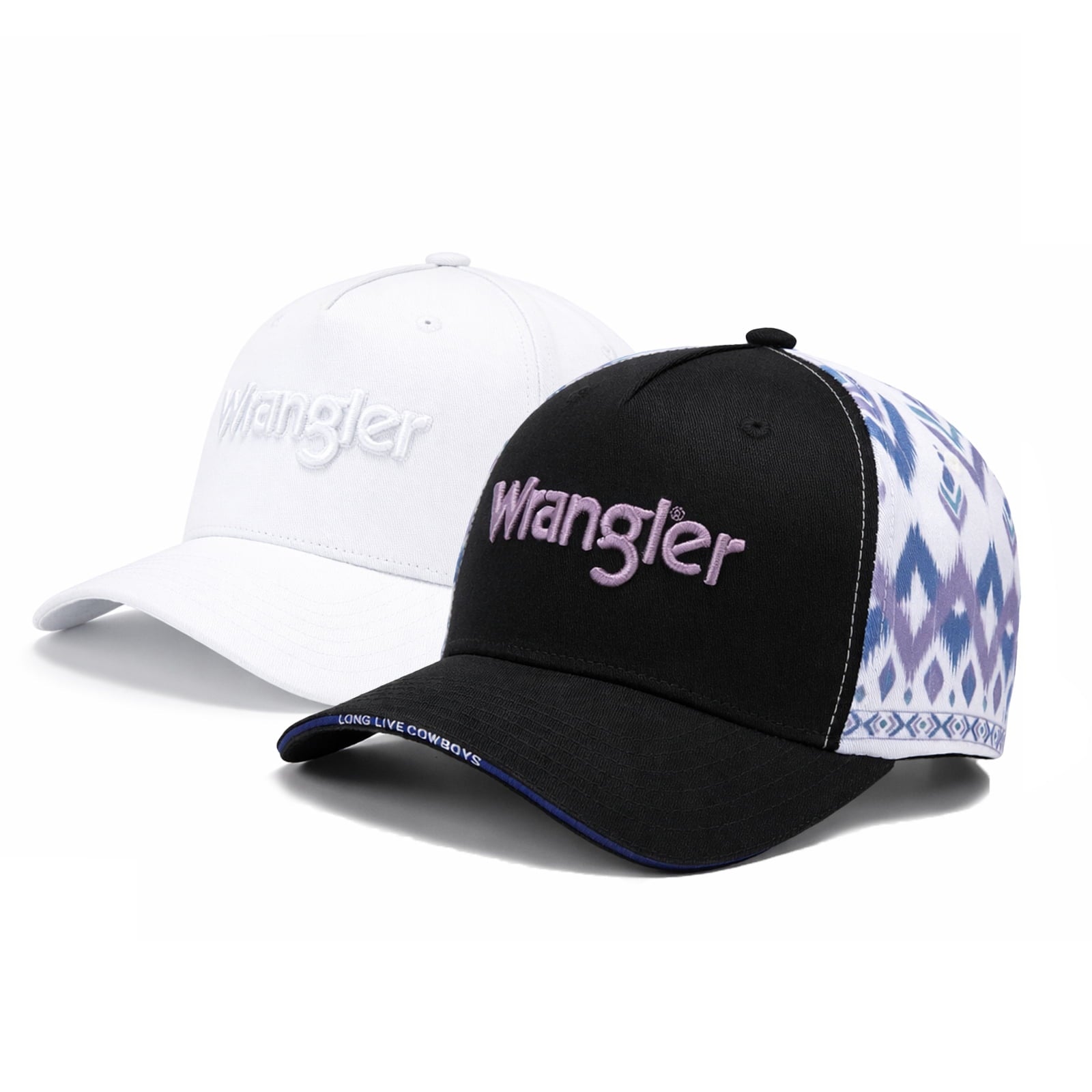 Wrangler Hat Set Unisex 2-Piece Trucker Hat for Men and Women Breathable Mesh Baseball Cap Structured 7-Panel Adjustable Snapback Outdoor Casual Fashion