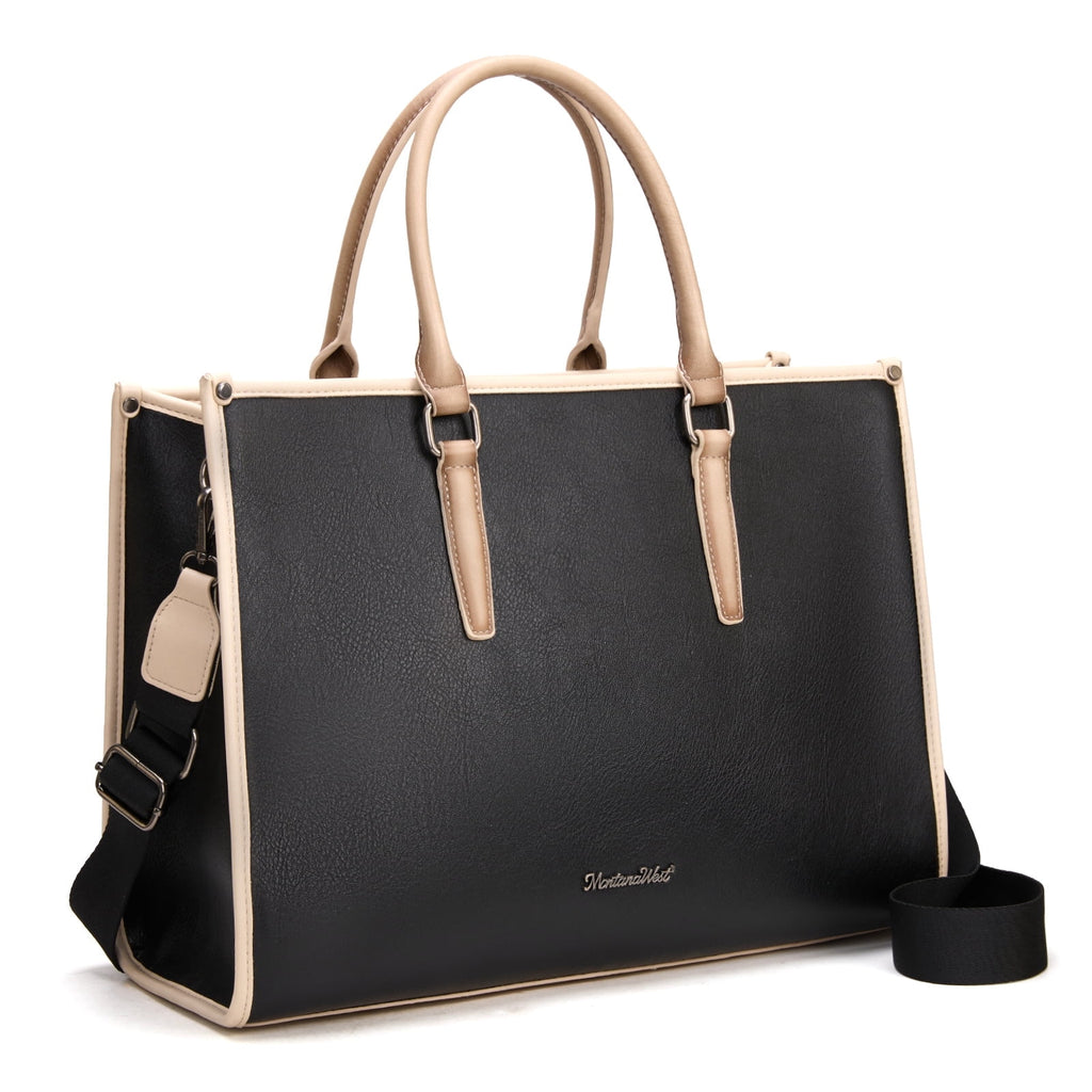 Montana West Laptop Tote Bag for Women 15.6 Inch Computer Bags Business Office Work Briefcase With Adjustable Shoulder Strap