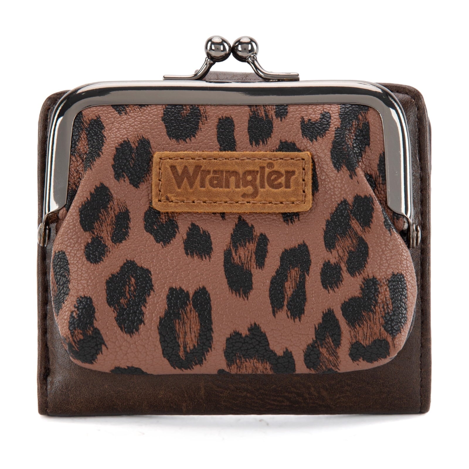 Wrangler Women's Wallet RFID Blocking Wallets Small Bifold Credit Card Holder with Kiss Clasp