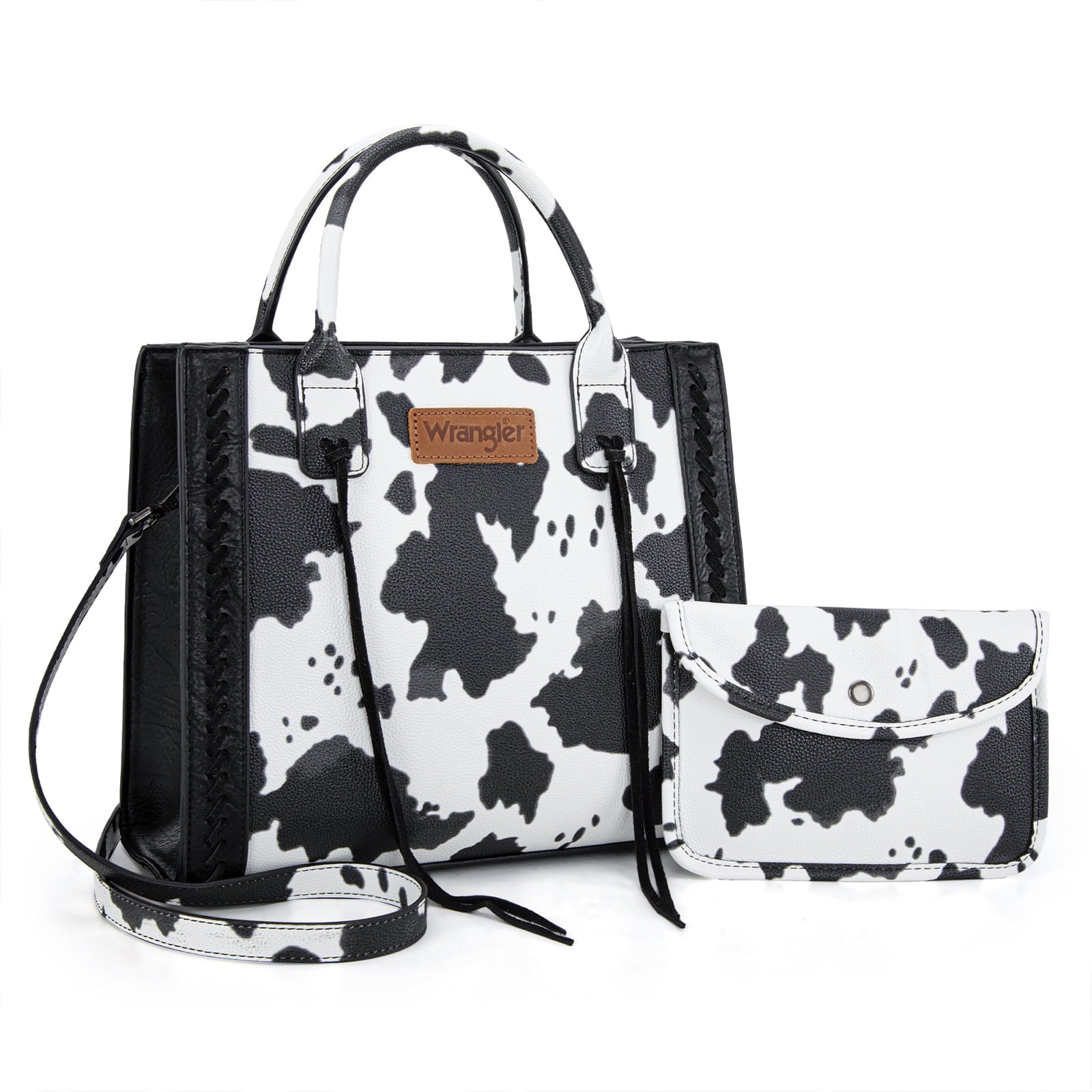 Wrangler Tote Bag for Women Western Cowhide Purse and Wallet Set