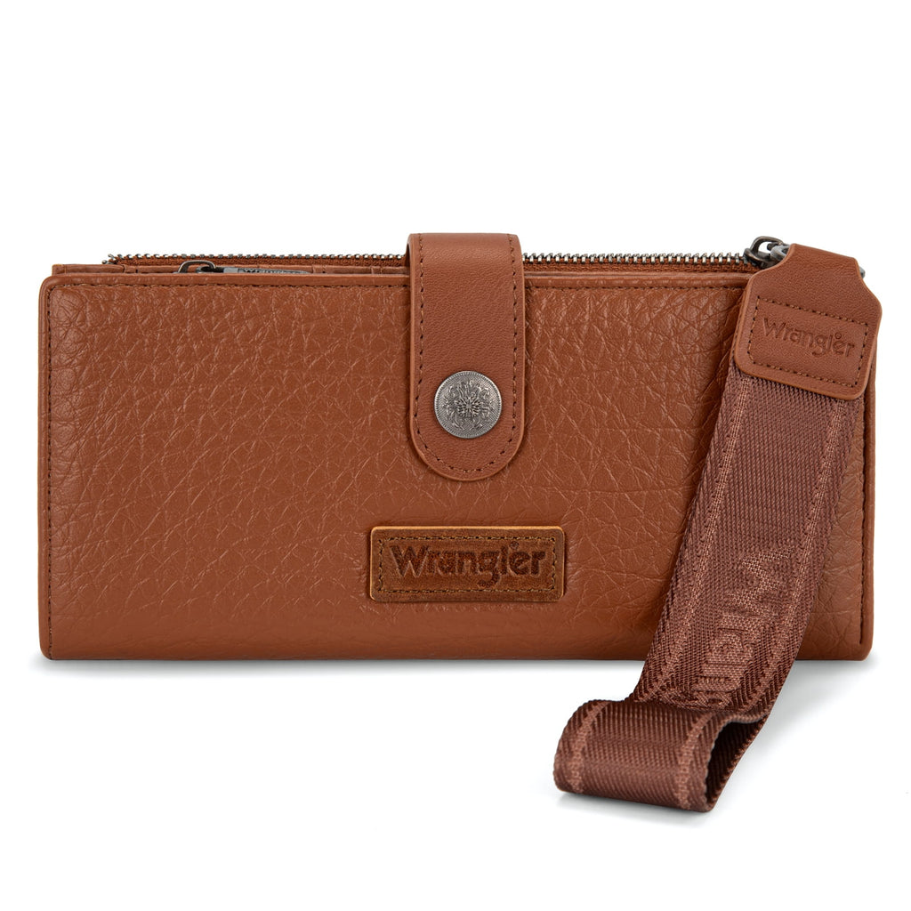 Wrangler Womens Wallet Small Rfid Blocking Wristlet Wallets Cute Bifold Ladies Wallet with Zipper Pocket