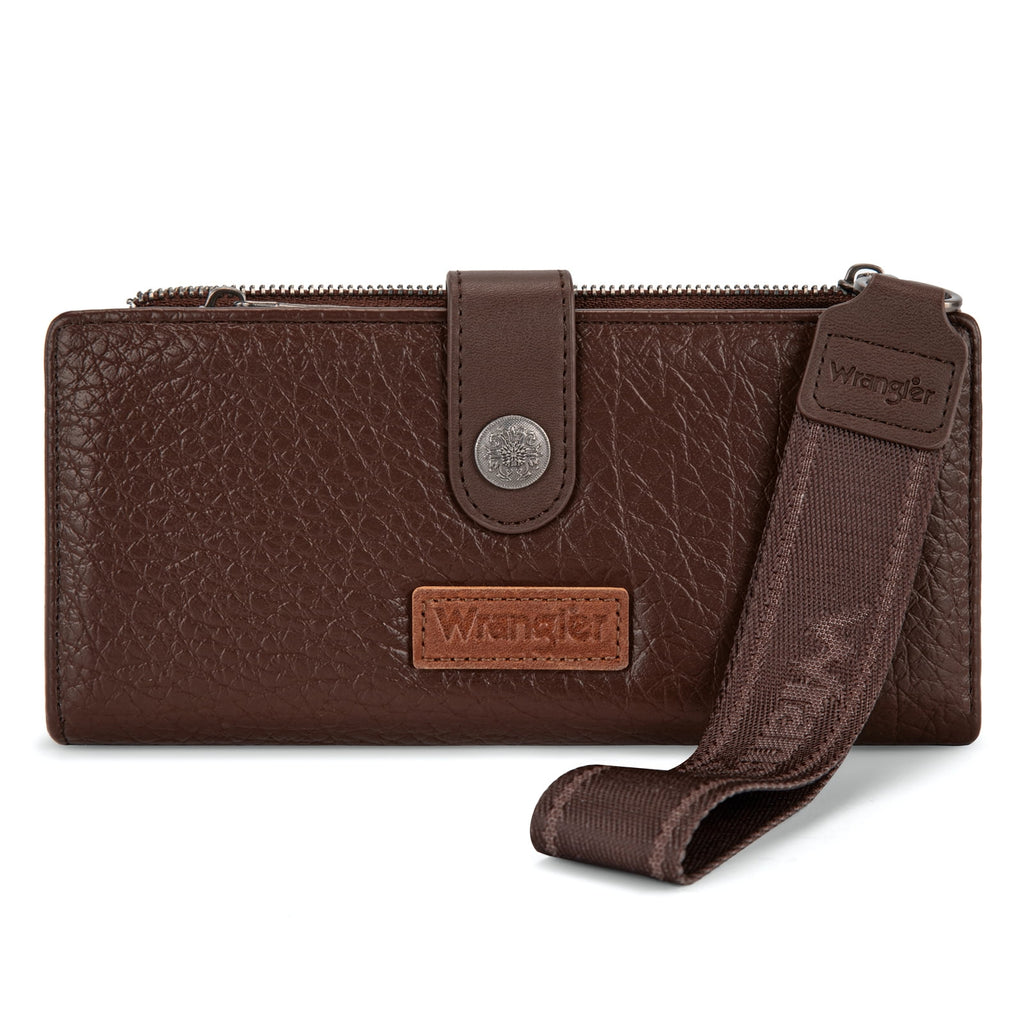 Wrangler Womens Wallet Small Rfid Blocking Wristlet Wallets Cute Bifold Ladies Wallet with Zipper Pocket