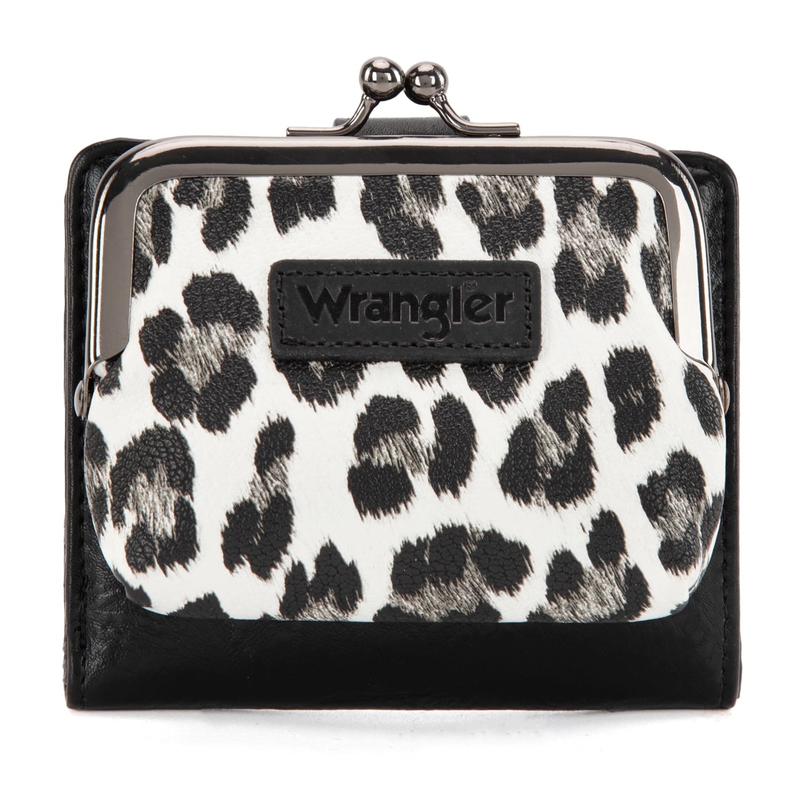 Wrangler Women's Wallet RFID Blocking Wallets Small Bifold Credit Card Holder with Kiss Clasp