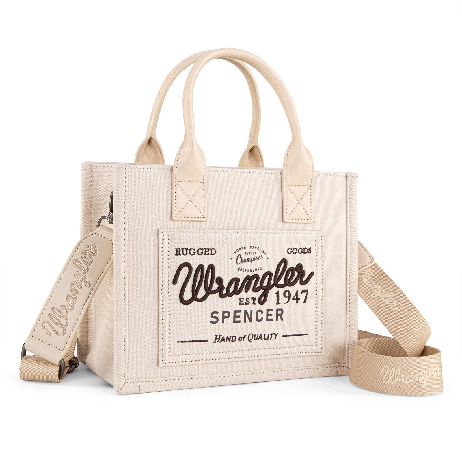 Wrangler Tote Bag for Women Retro Canvas Top Handle Purses and Handbags