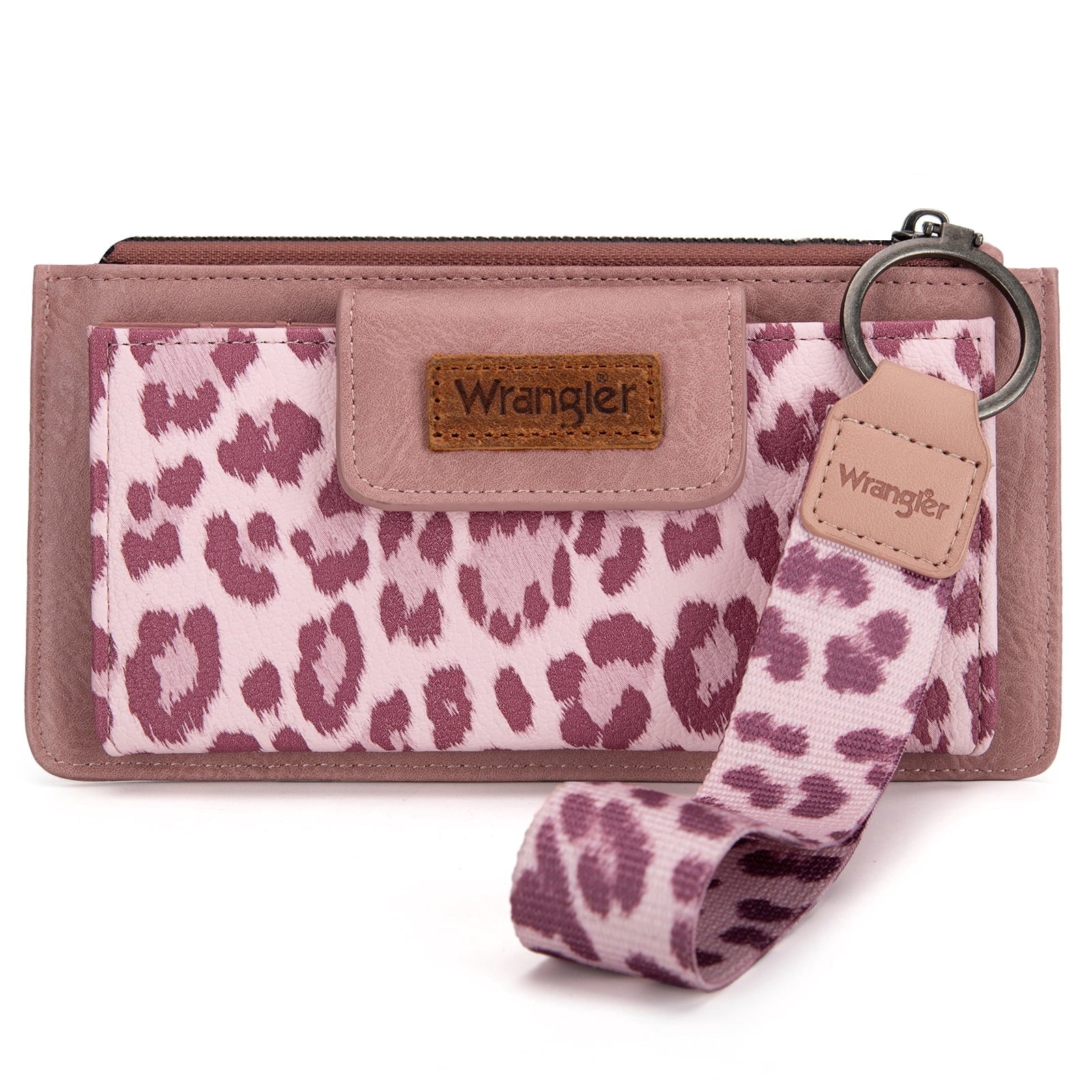 Wrangler Minimalist Wristlet Wallet with Phone Slot & RFID Protection & Smooth Zipper