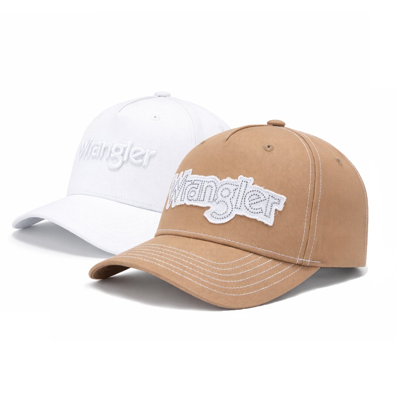 Wrangler Hat Set Unisex 2-Piece Trucker Hat for Men and Women Breathable Mesh Baseball Cap Structured 7-Panel Adjustable Snapback Outdoor Casual Fashion