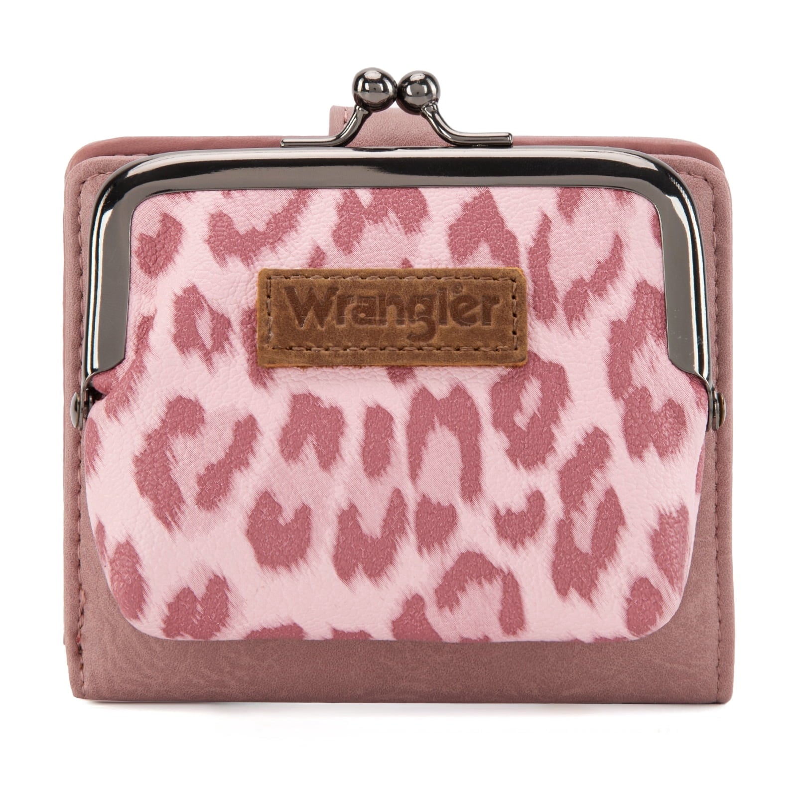 Wrangler Women's Wallet RFID Blocking Wallets Small Bifold Credit Card Holder with Kiss Clasp
