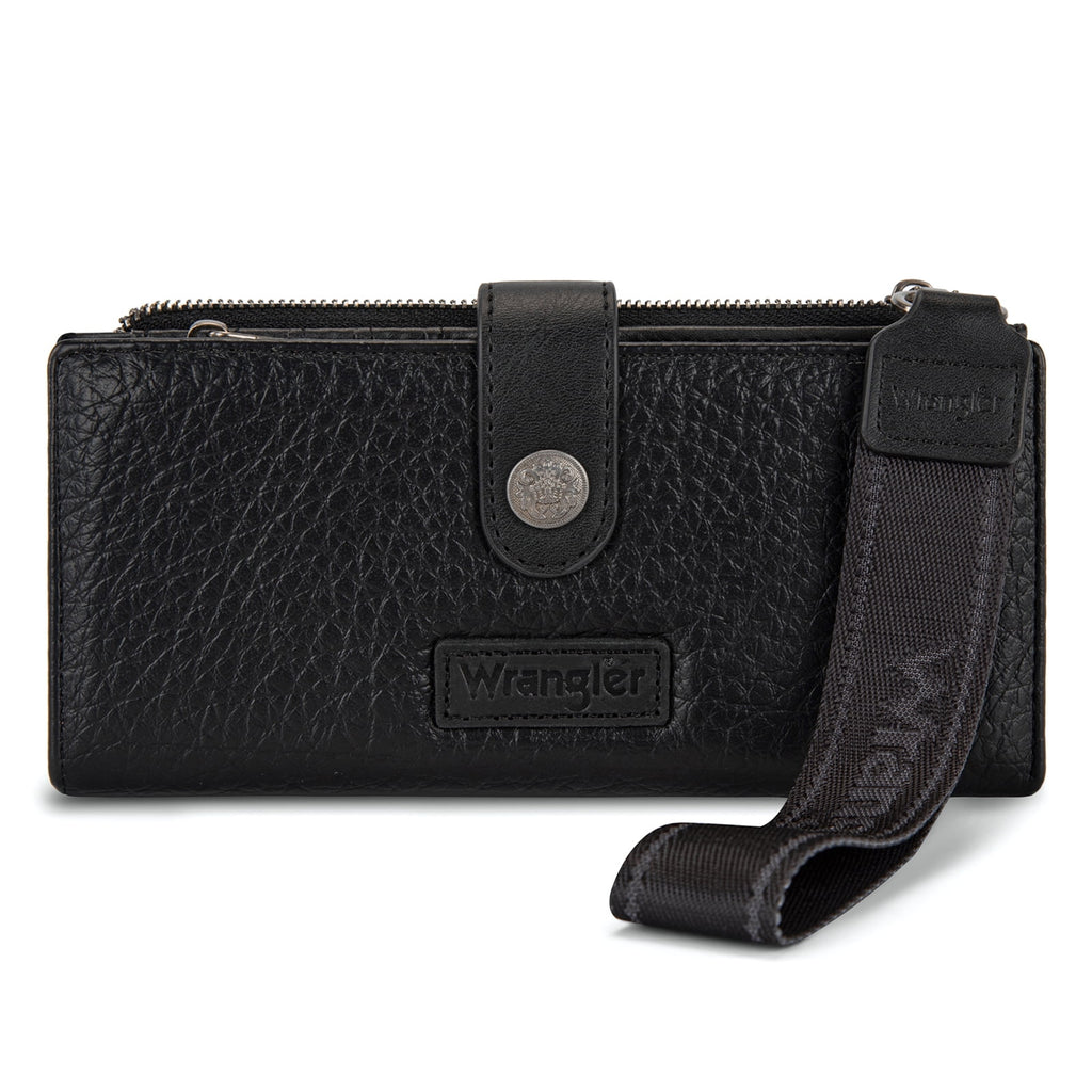 Wrangler Womens Wallet Small Rfid Blocking Wristlet Wallets Cute Bifold Ladies Wallet with Zipper Pocket