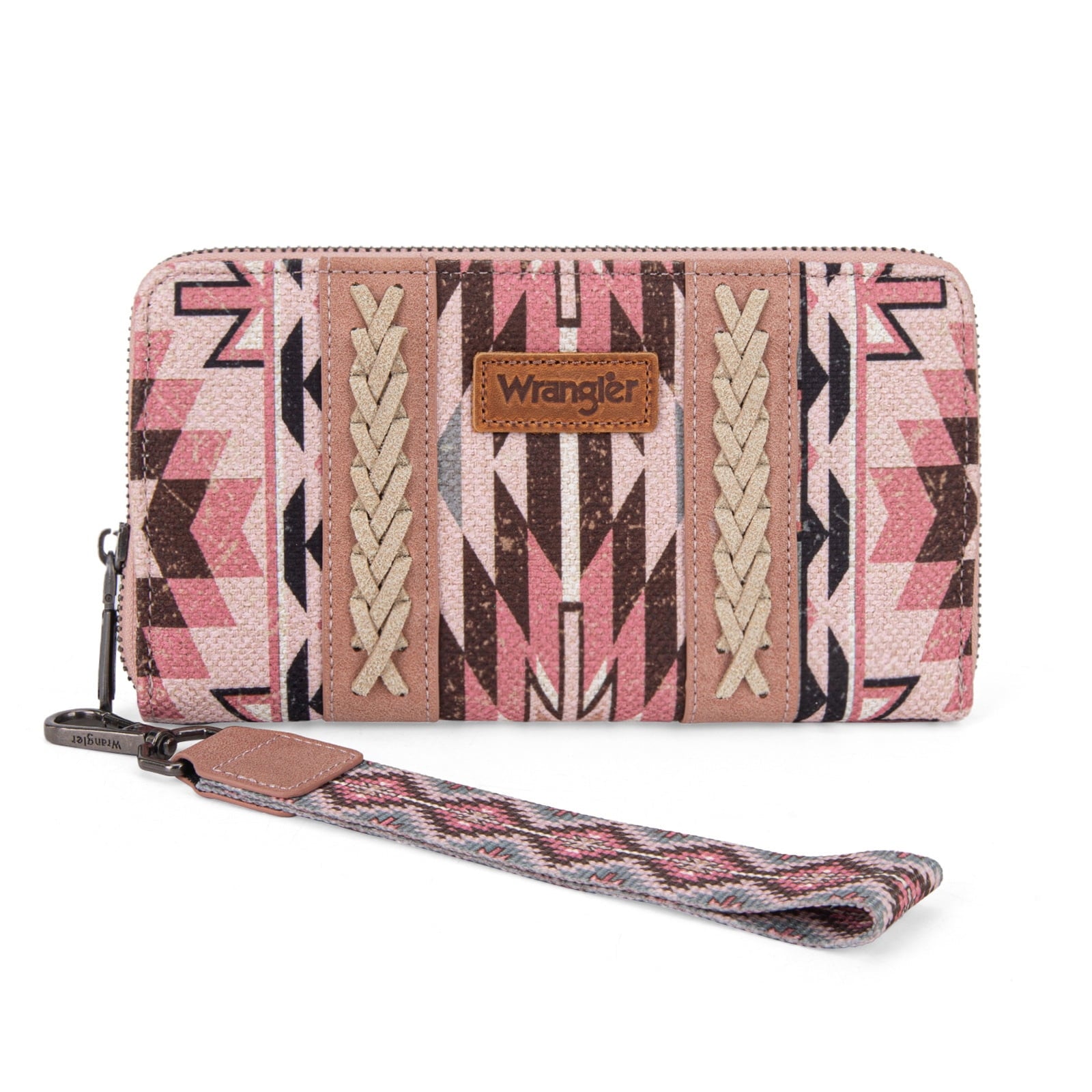Wrangler Wristlet Wallet Western Wallets for Women Aztec Knitted Womens Wallet Large Capacity Ladies Wallet RFID Clutch Purse Credit Card Holder for Women