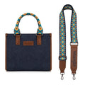 Wrangler Tote Bag for Women Western Retro Purse Top Handle Handbags with Aztec Strap