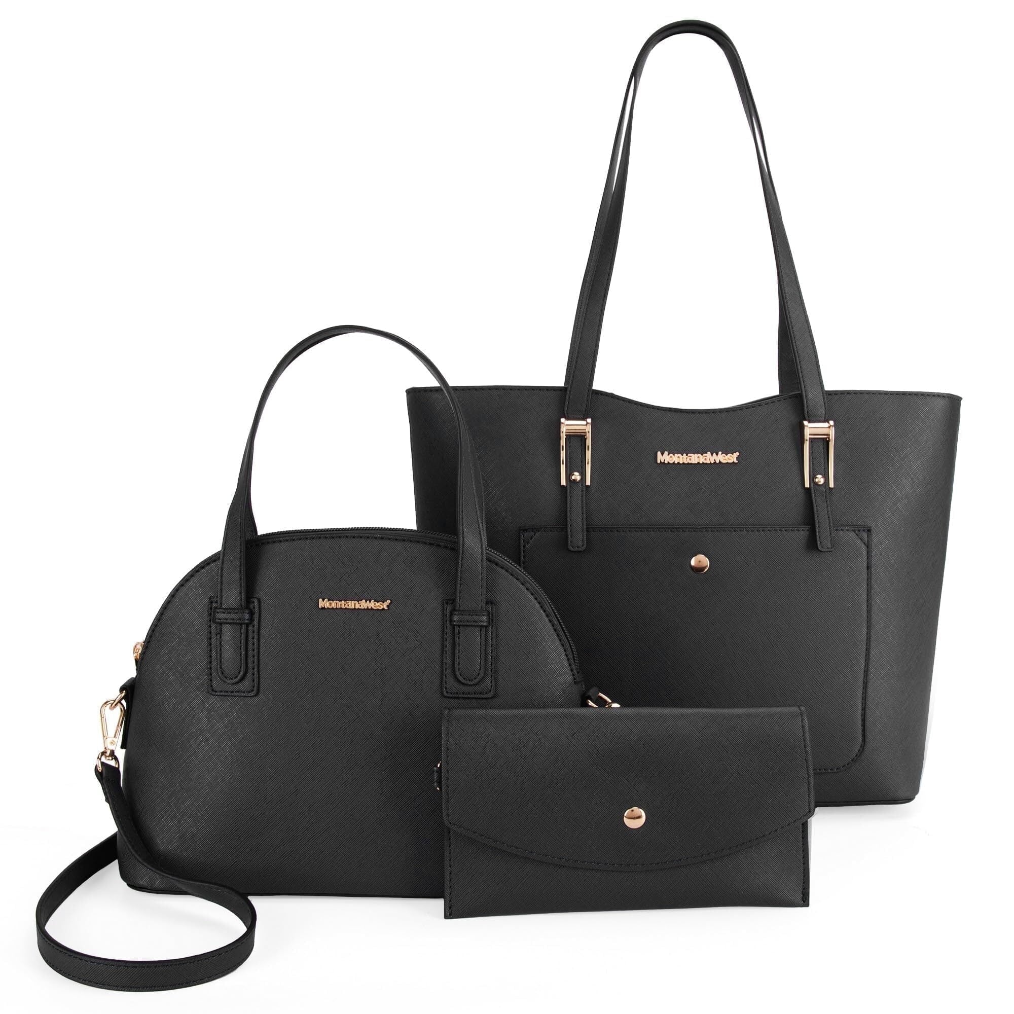 Montana West 3PCS Purses Set for Women Tote Bag Handbag Wallet Set Shoulder Satchel Bags Crossbody Bags