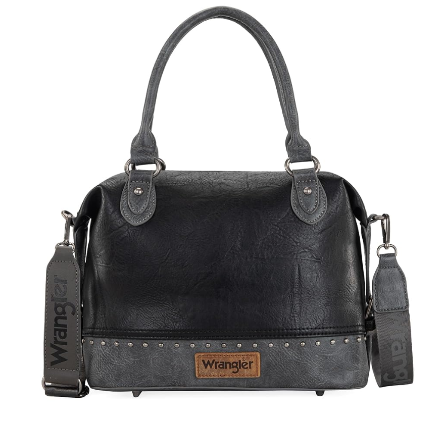 Wrangler Small Doctor Bag for Women Vintage Satchel Bag Western Handbags with Wide Strap