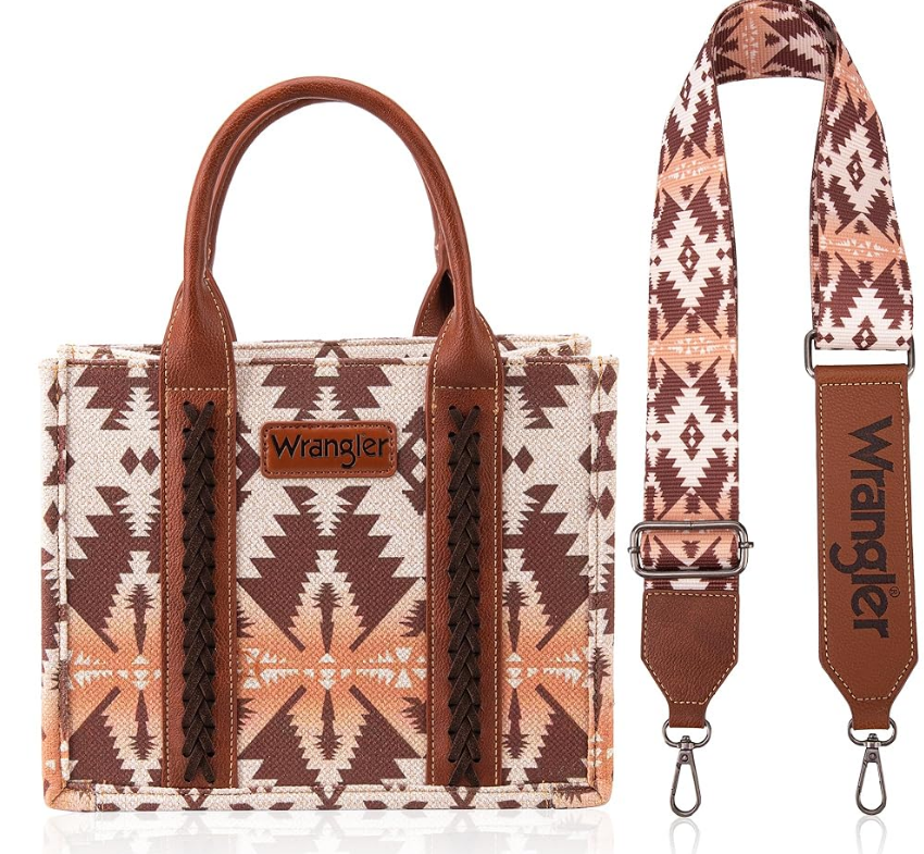 Wrangler Aztec Tote Bag for Women Boho Shoulder Purses and Handbags